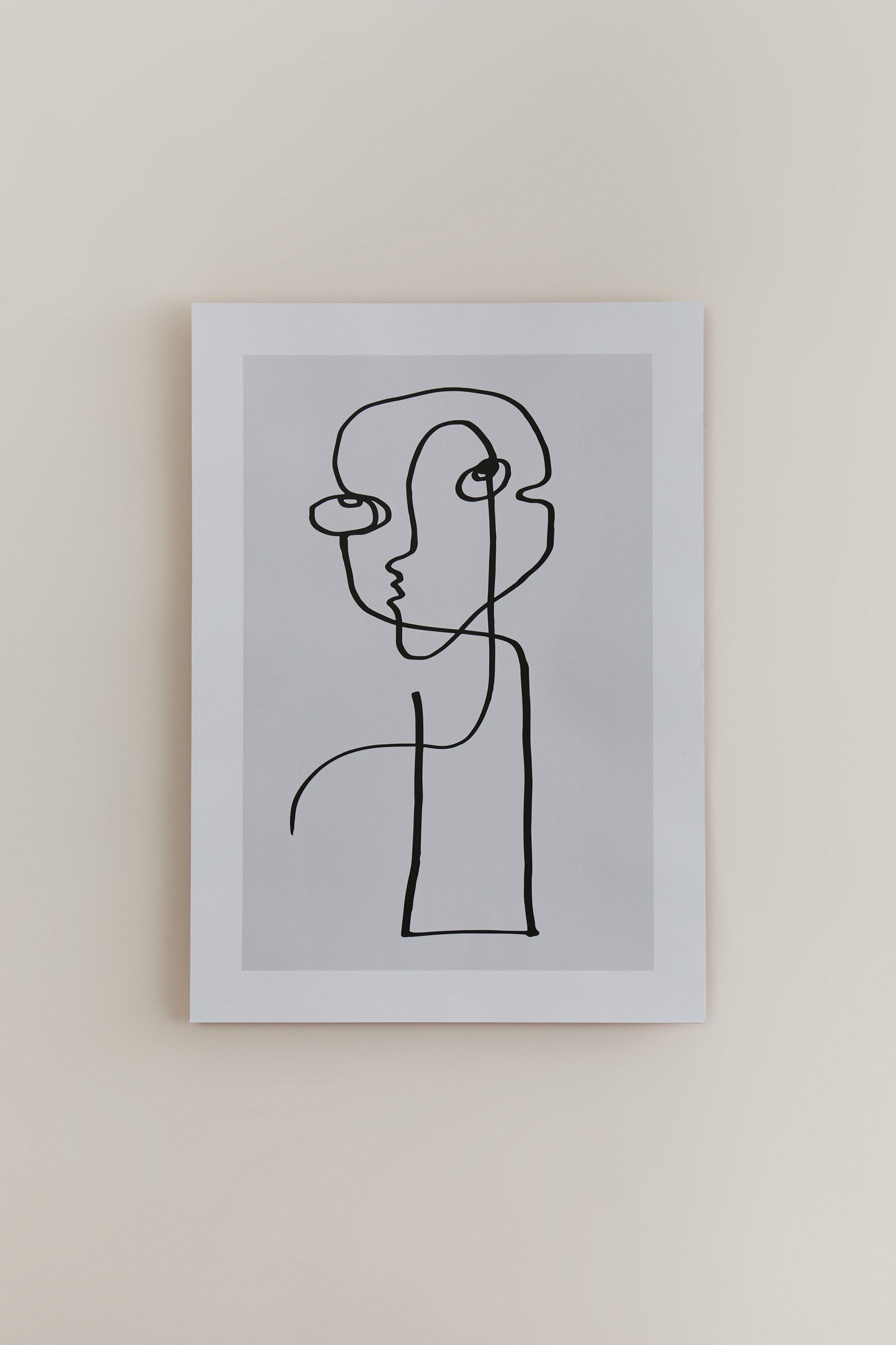 Poster Line Face de POSTERY (50 x 70 cm)