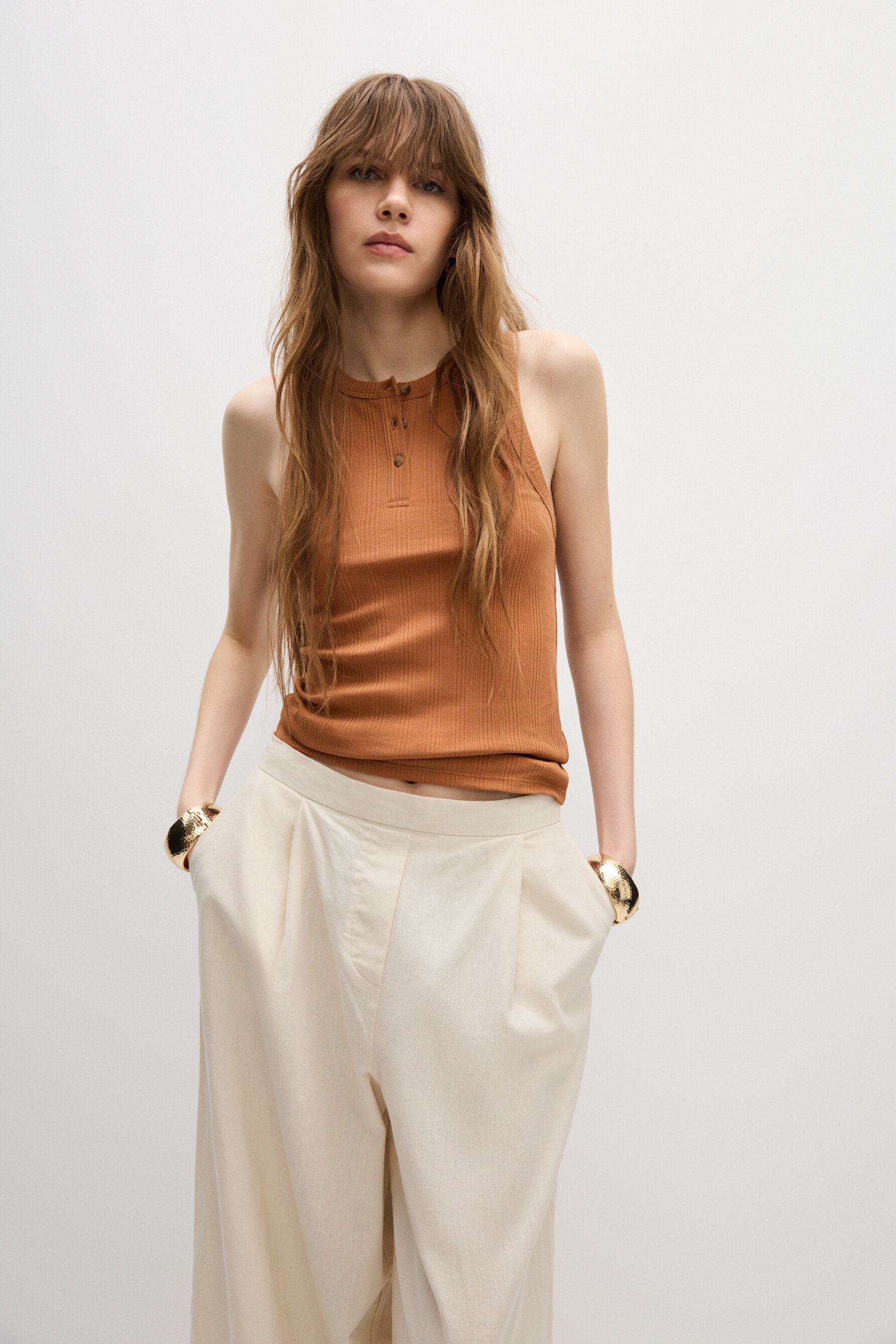 Camiseta nadadora botones