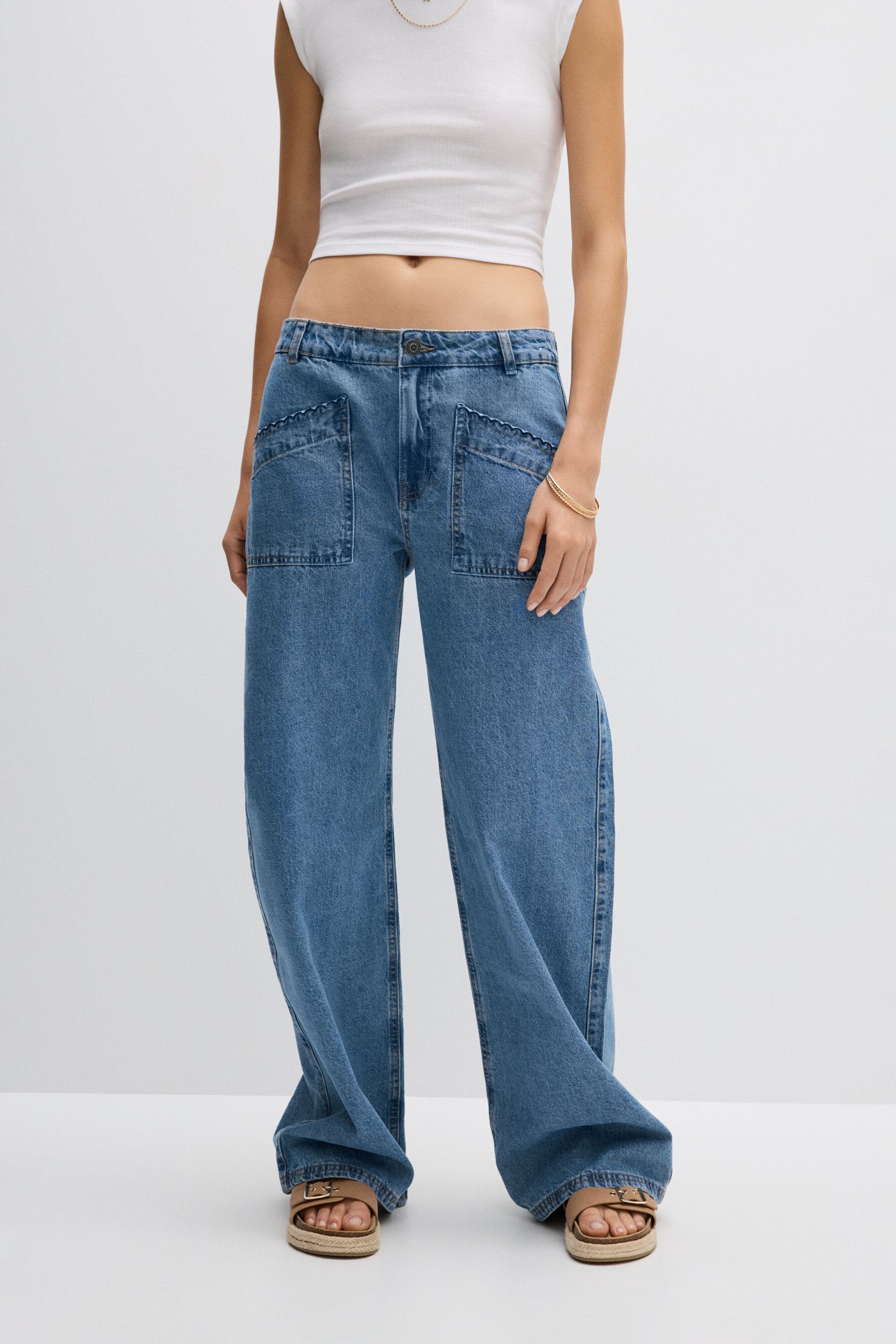 Jeans wide leg ondas