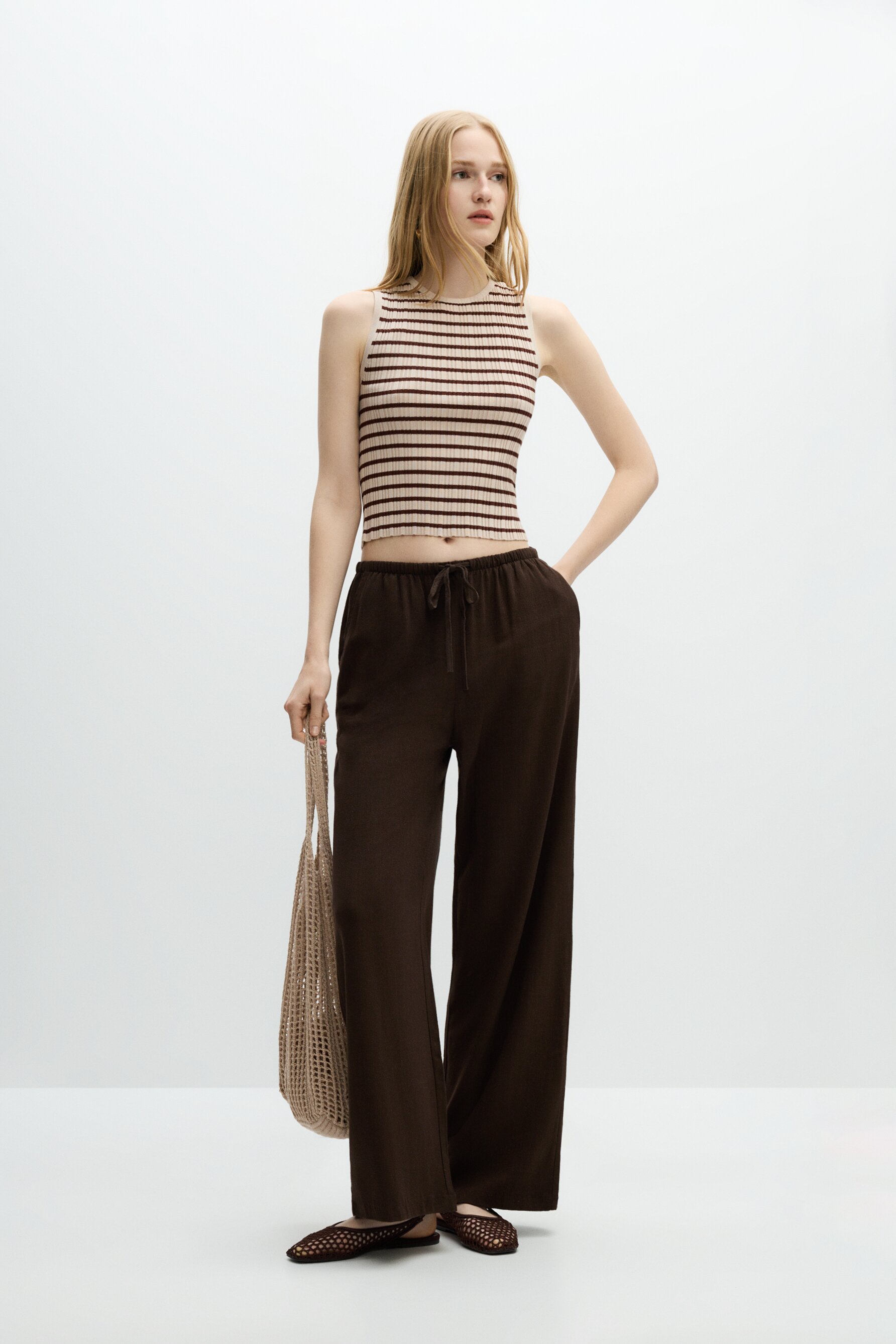 Top sin mangas canalé