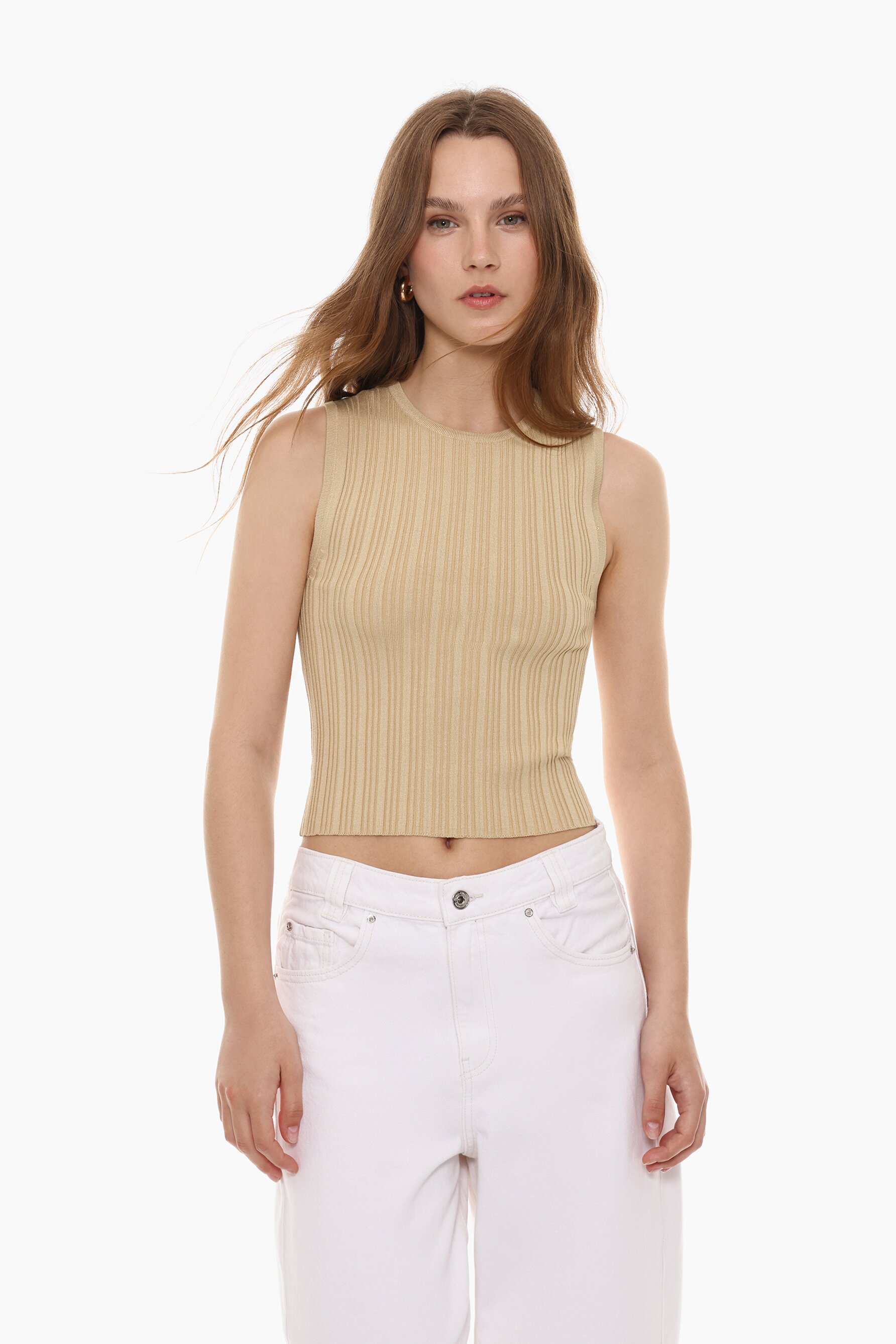 Top sin mangas canalé