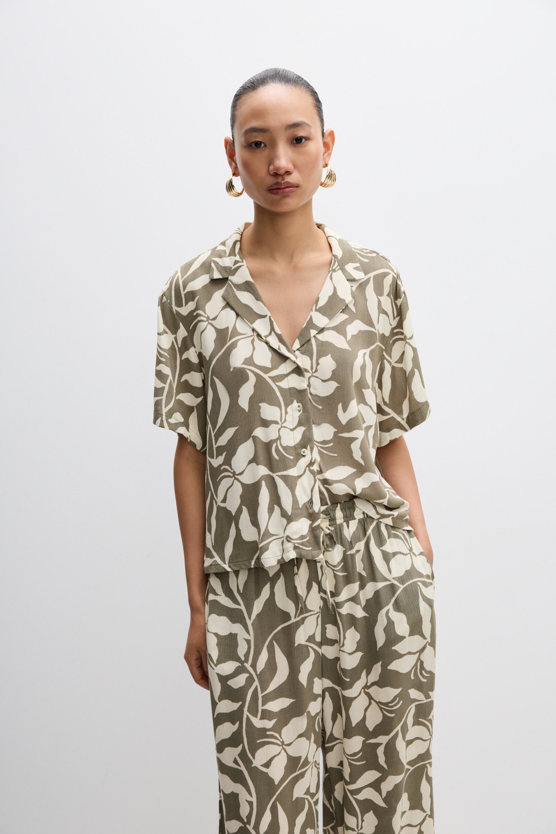 Camisa manga corta textura