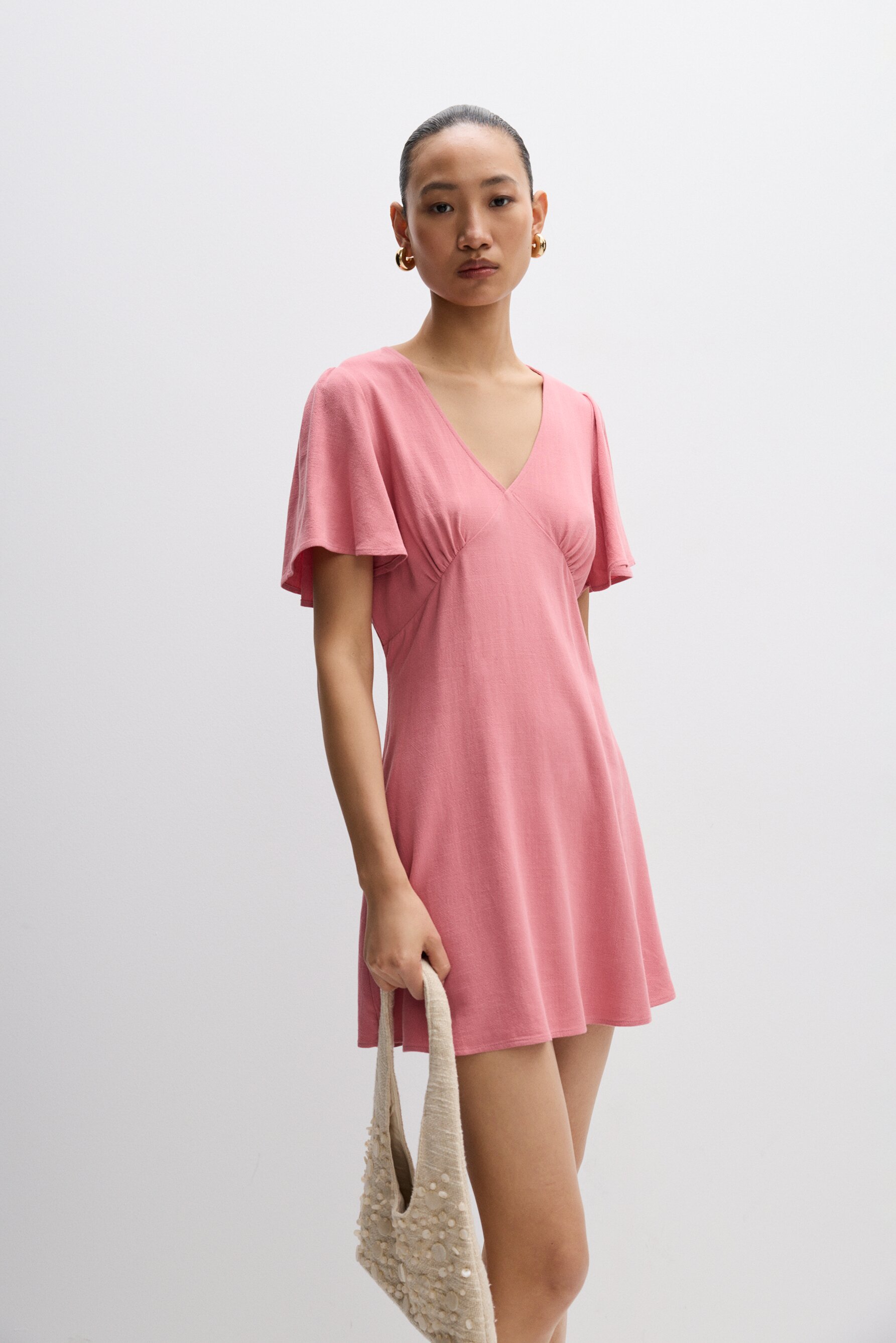 Vestido corto rústico