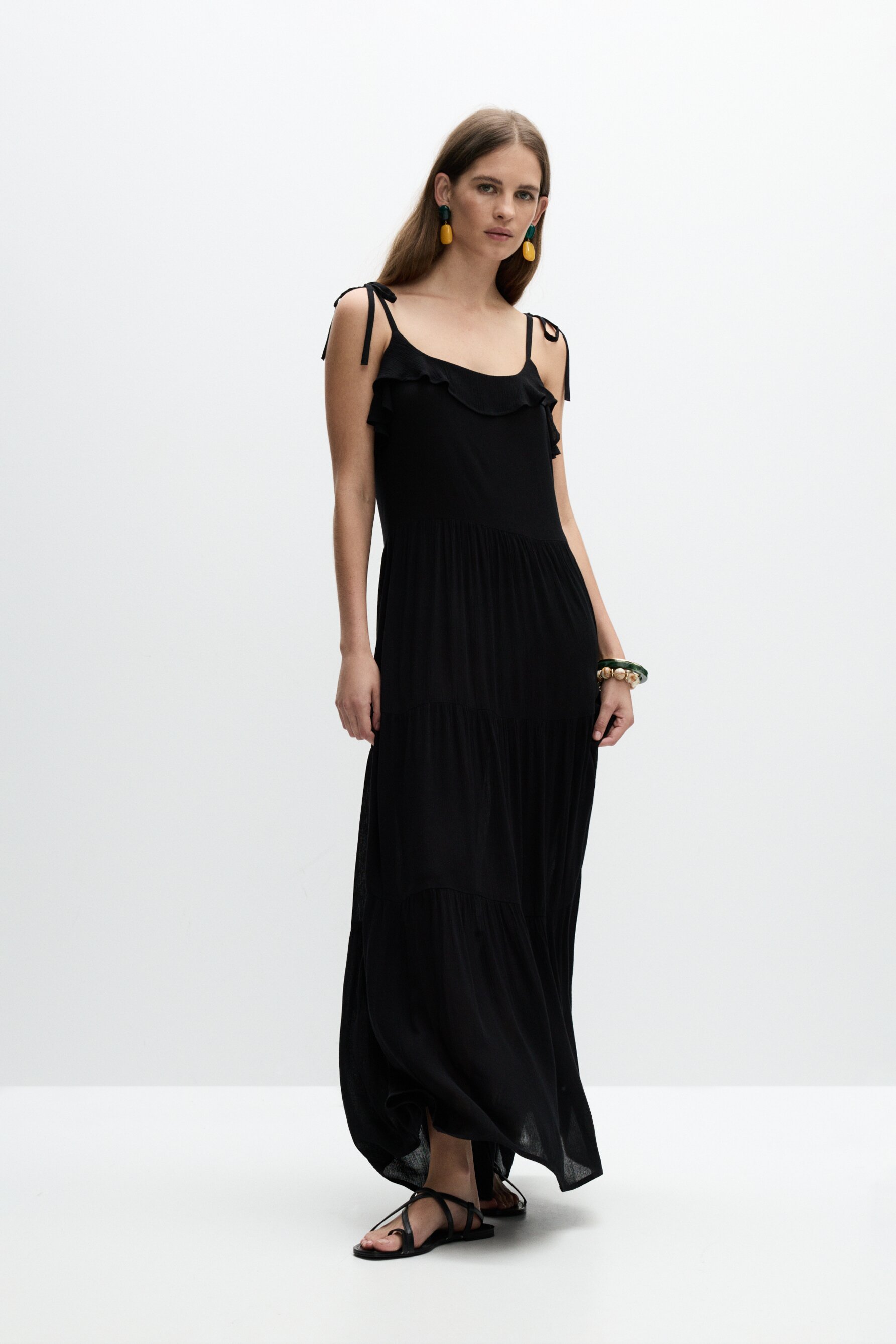 Vestido midi volante