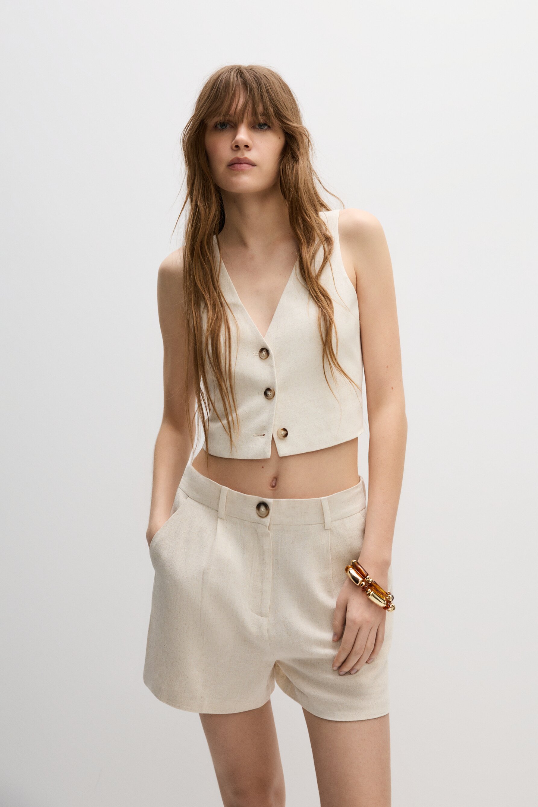 Short rústico pinzas