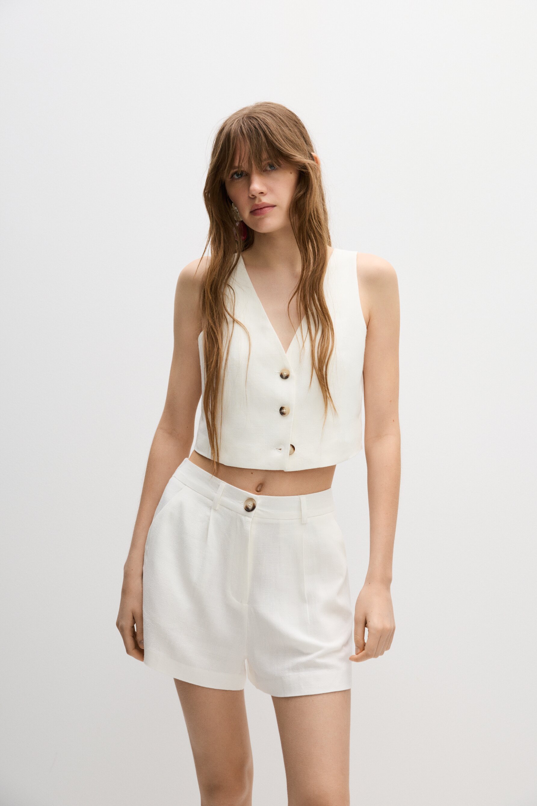 Short rústico pinzas