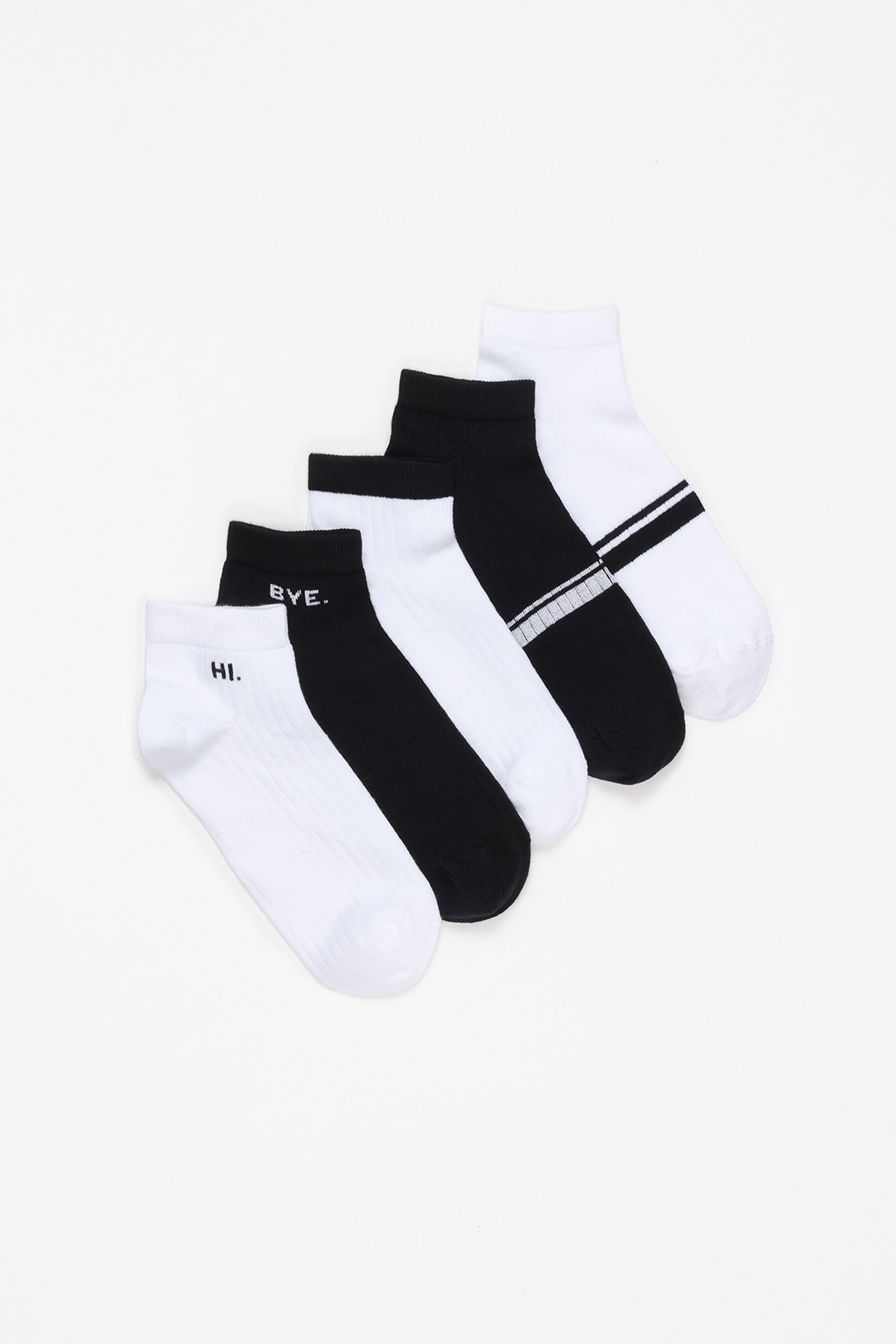 Pack 5 calcetines tobilleros combinados