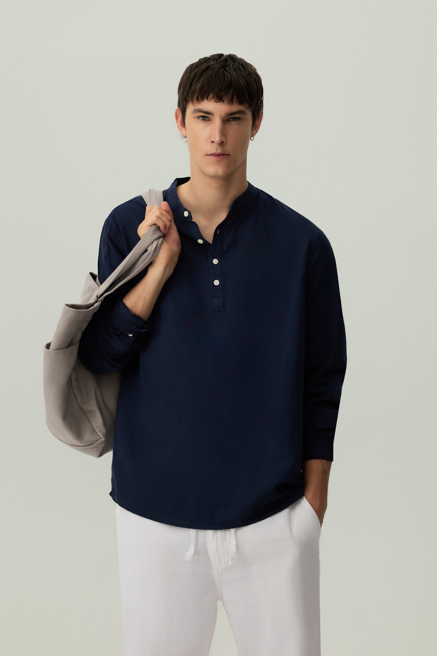 Camisa panadera lino - algodón