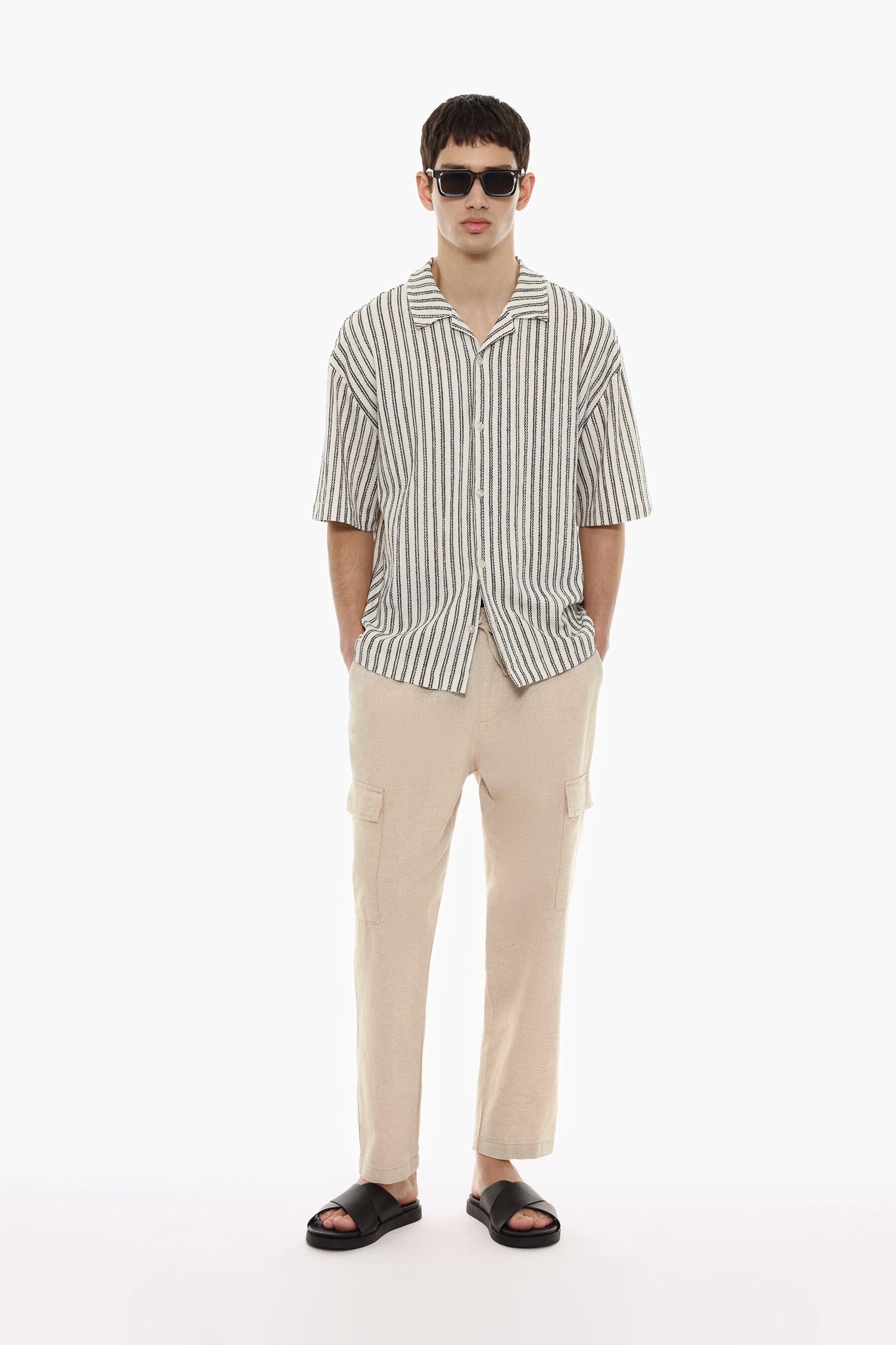 Pantalón jogger cargo algodón - lino