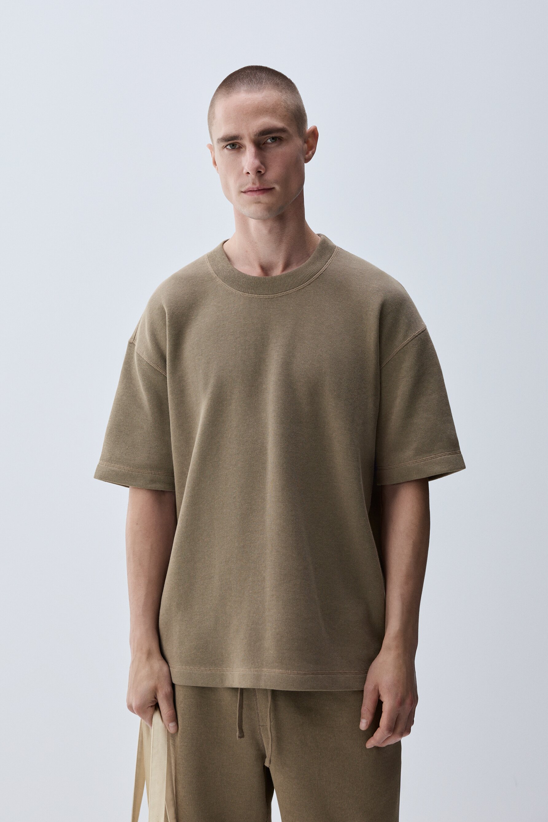 Sudadera manga corta punto cortado