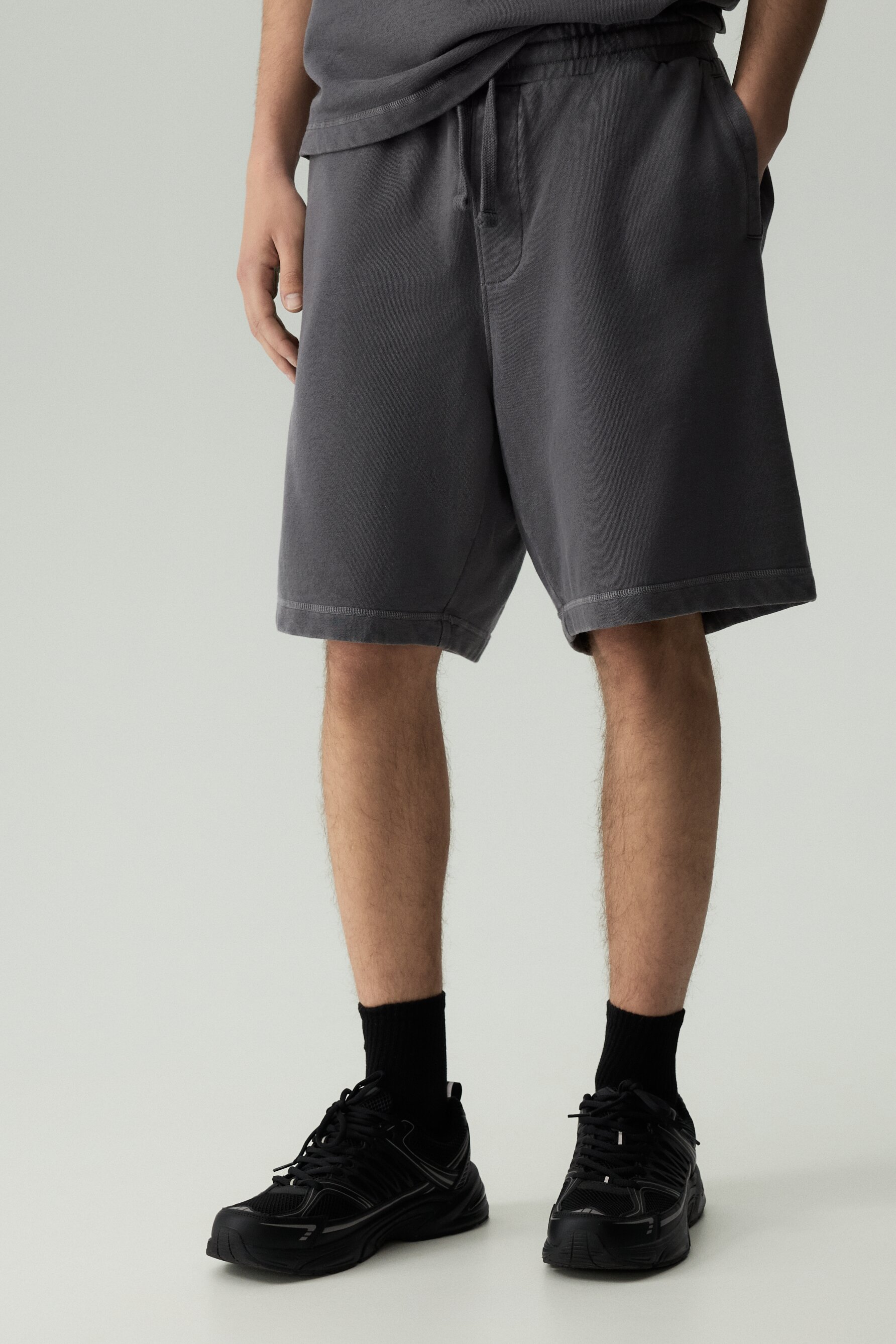 Bermuda chándal efecto lavado