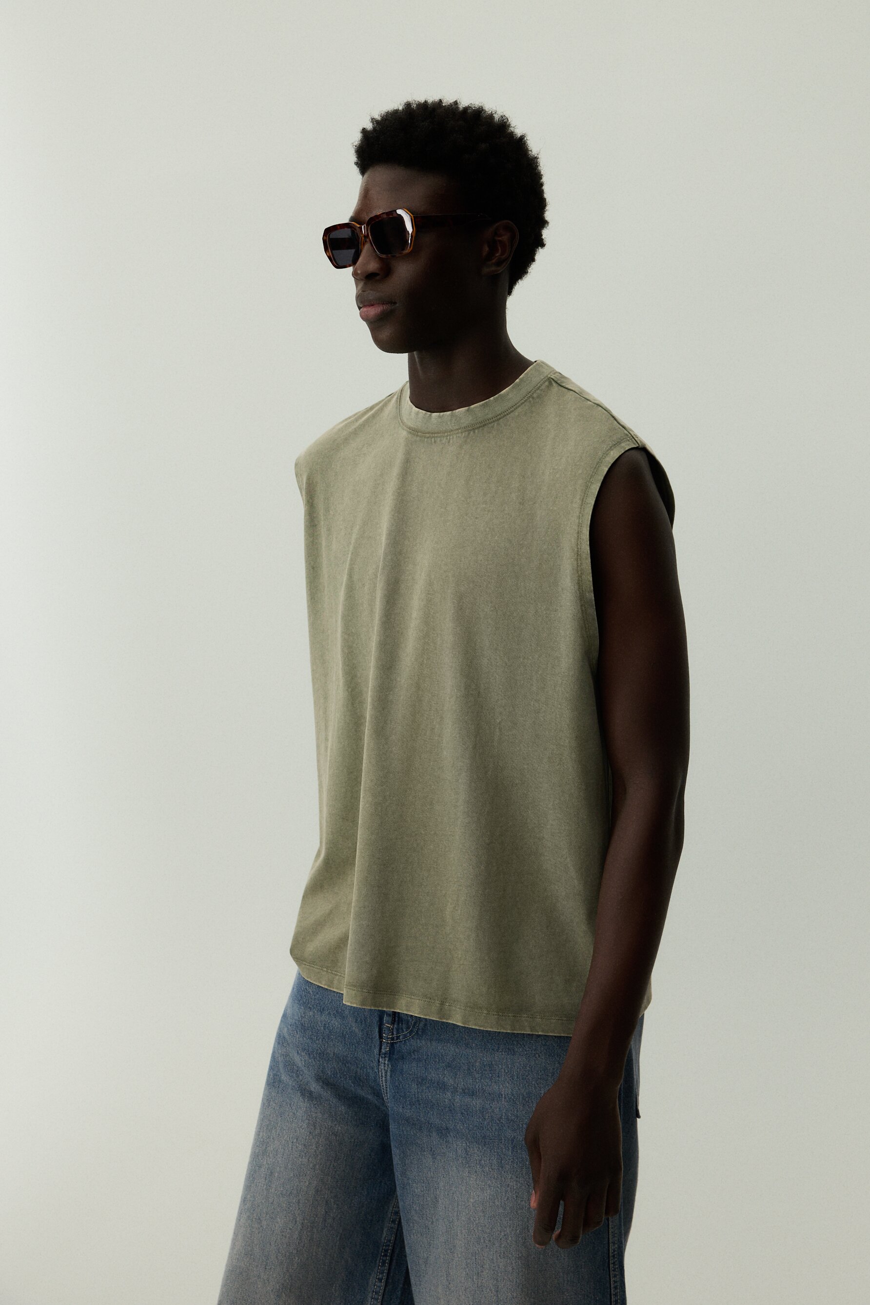 Camiseta tirantes efecto lavado