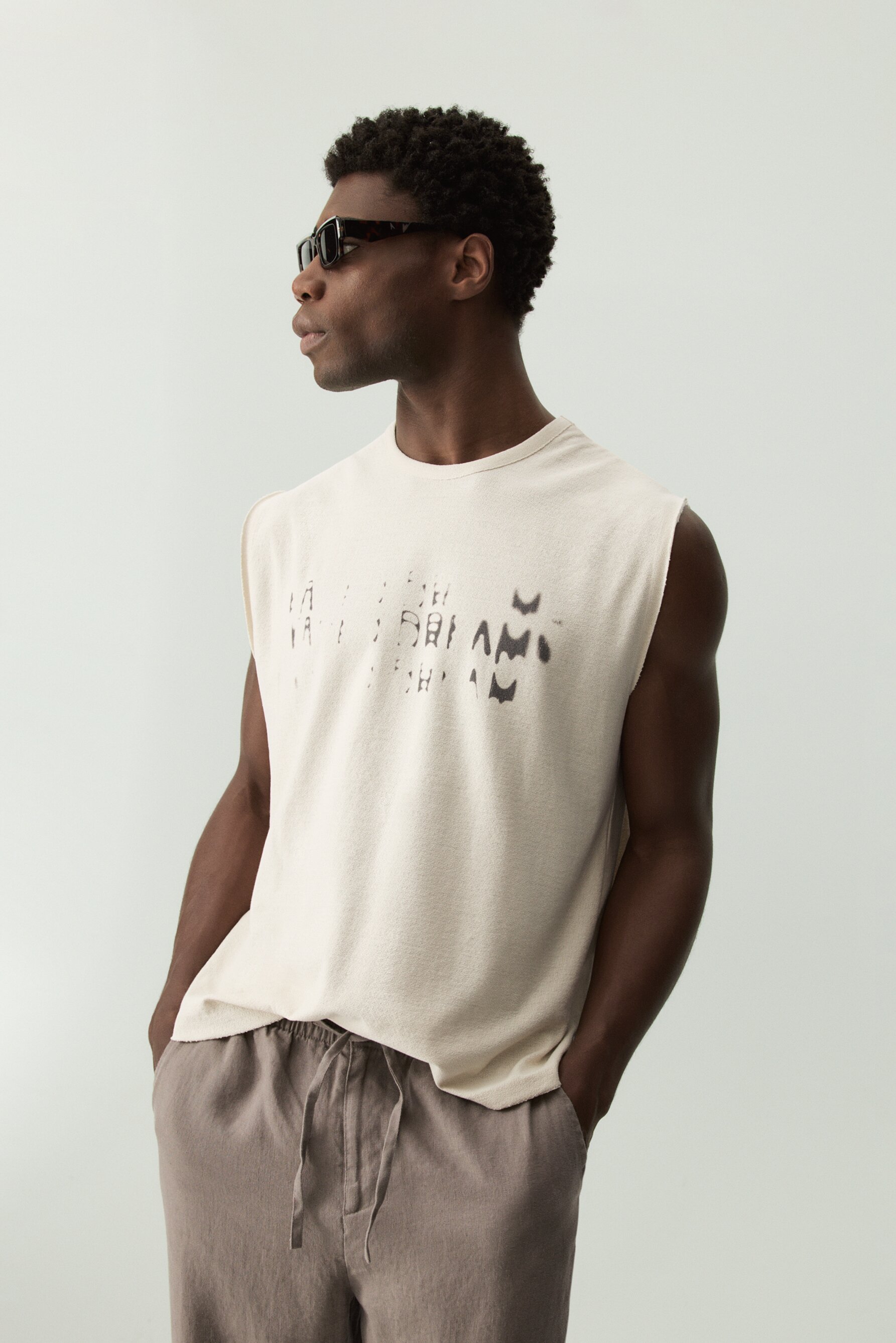 Camiseta manga sisa textura