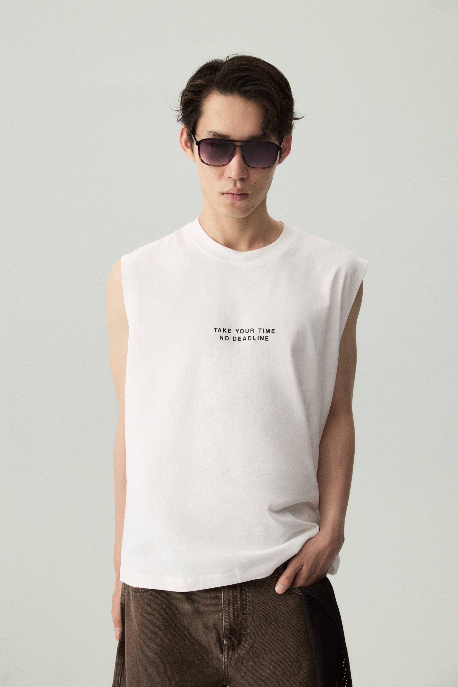 Camiseta tirantes estampada