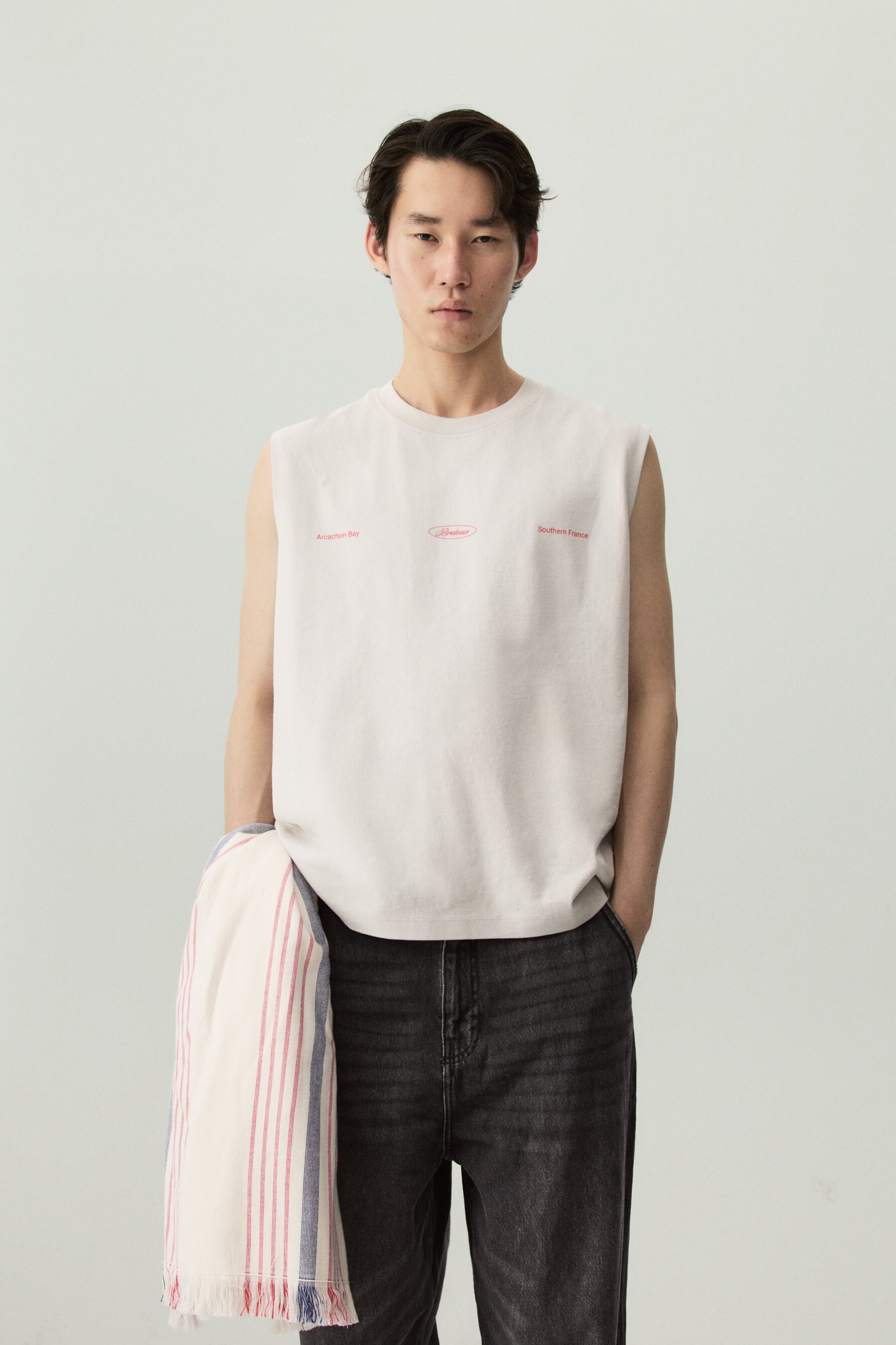 Camiseta tirantes estampada