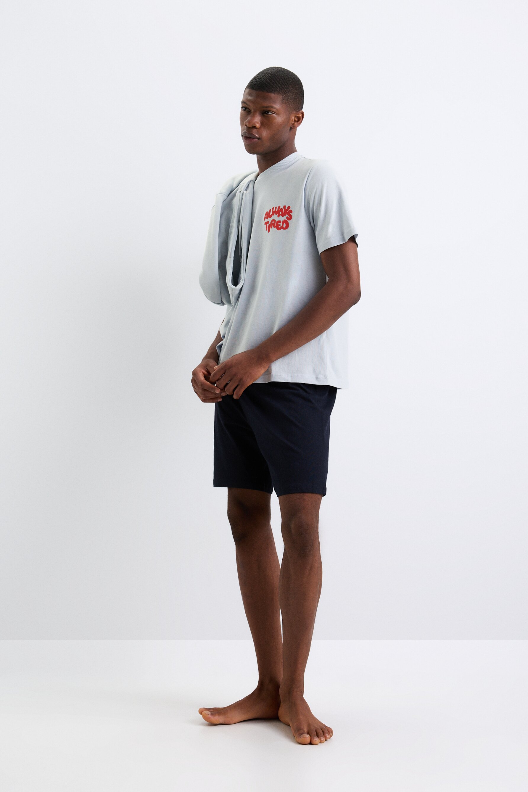 Pijama corto estampado