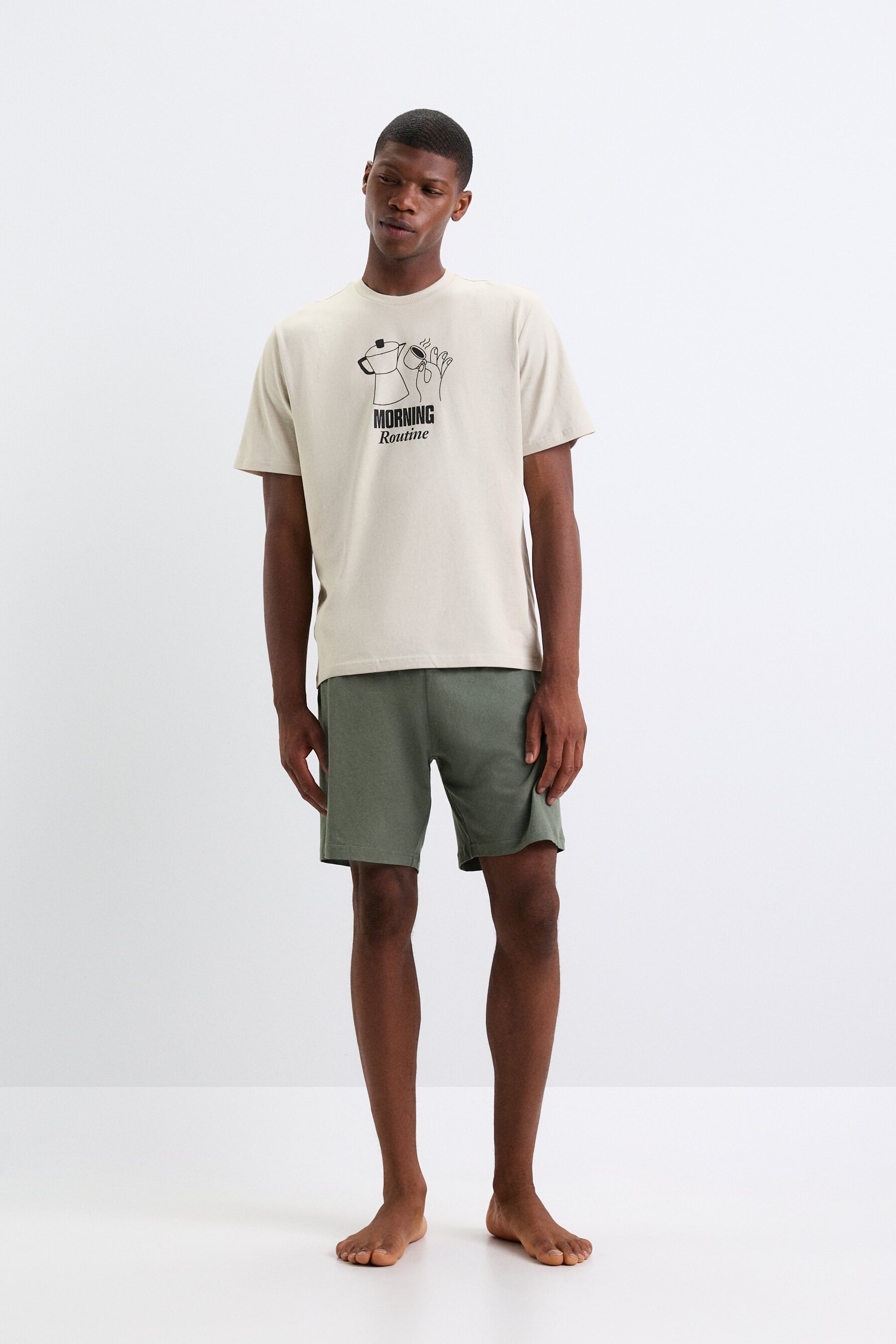 Pijama corto estampado