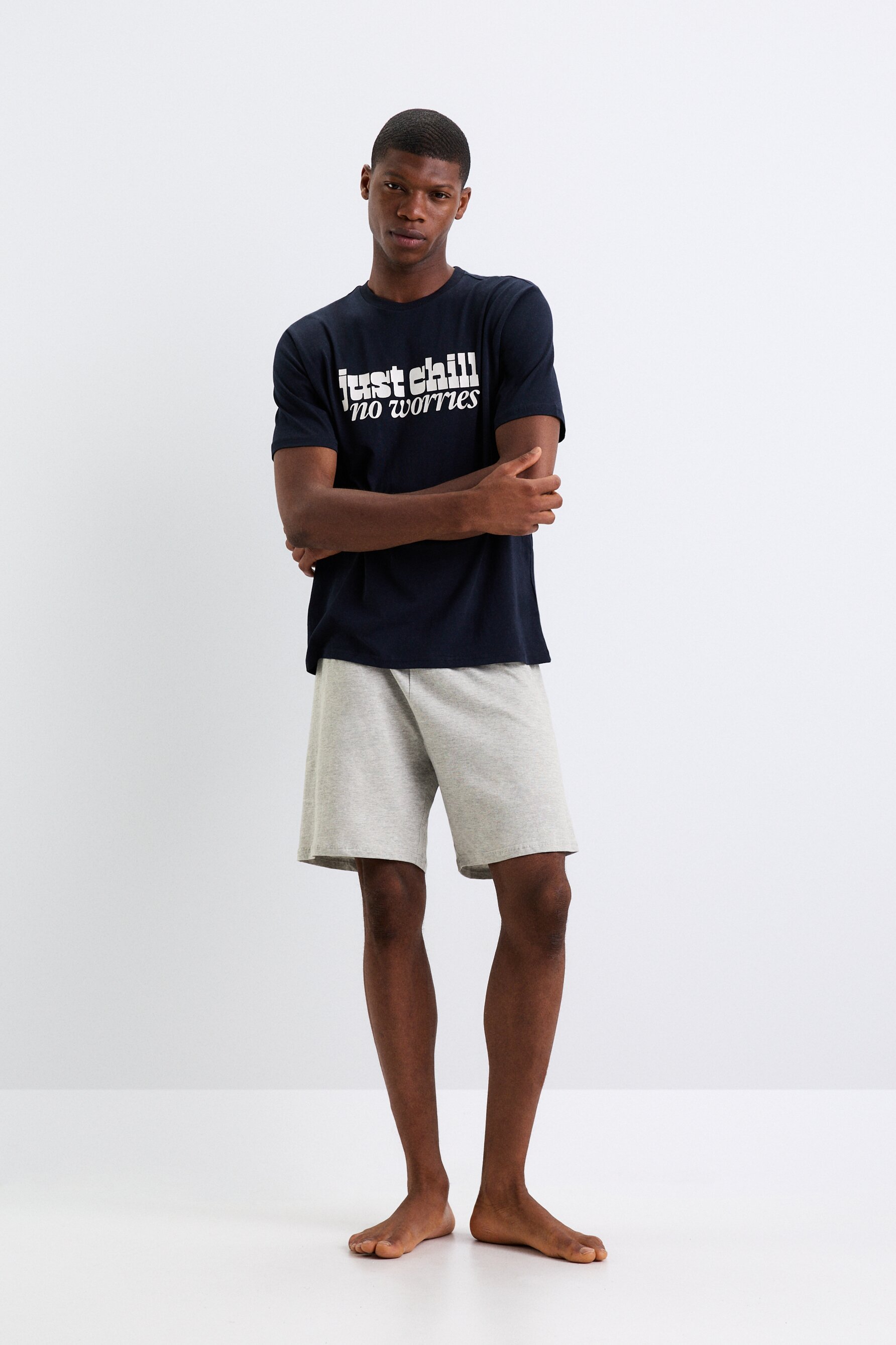 Pijama corto estampado