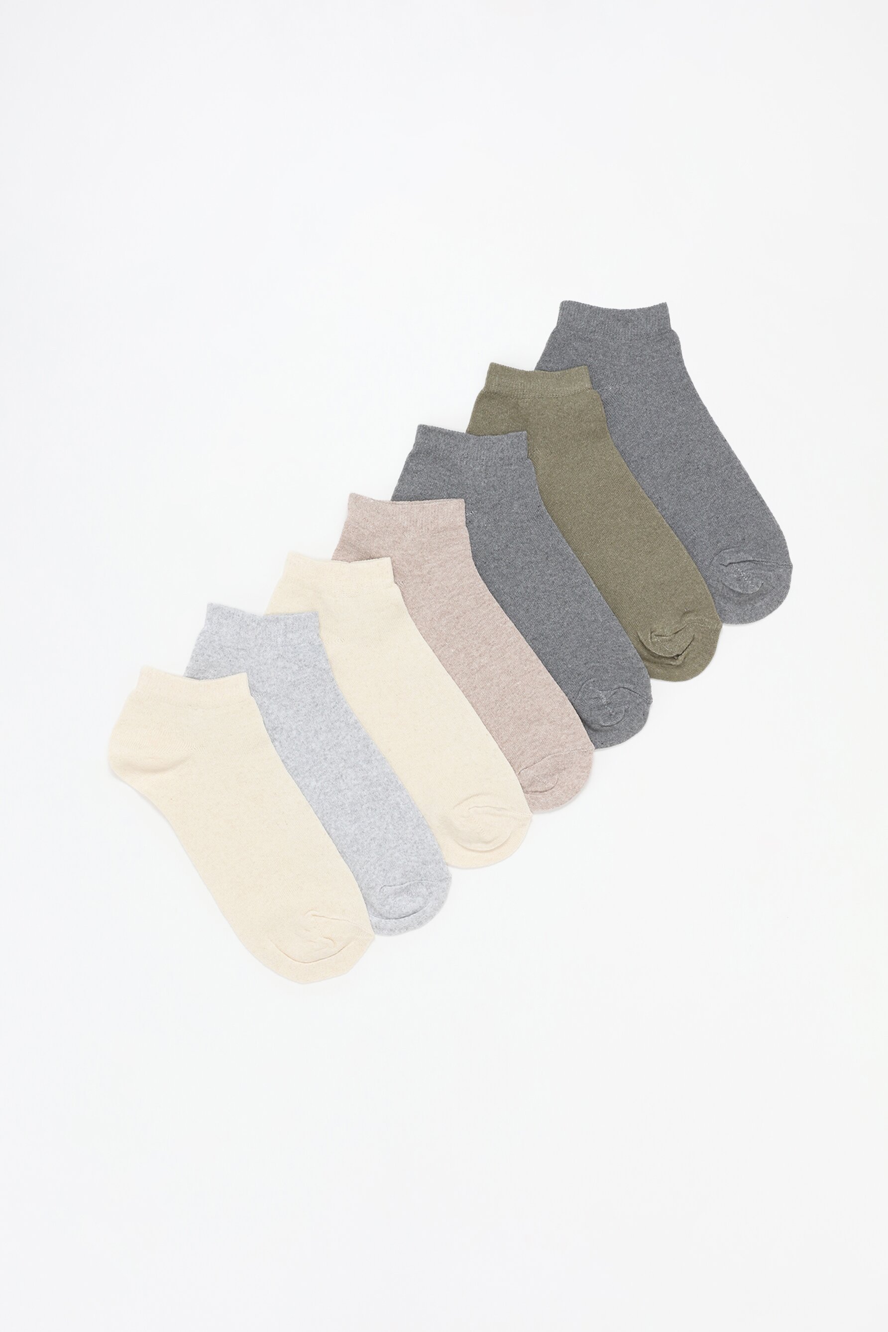 Pack de 7 pares de calcetines invisibles básicos