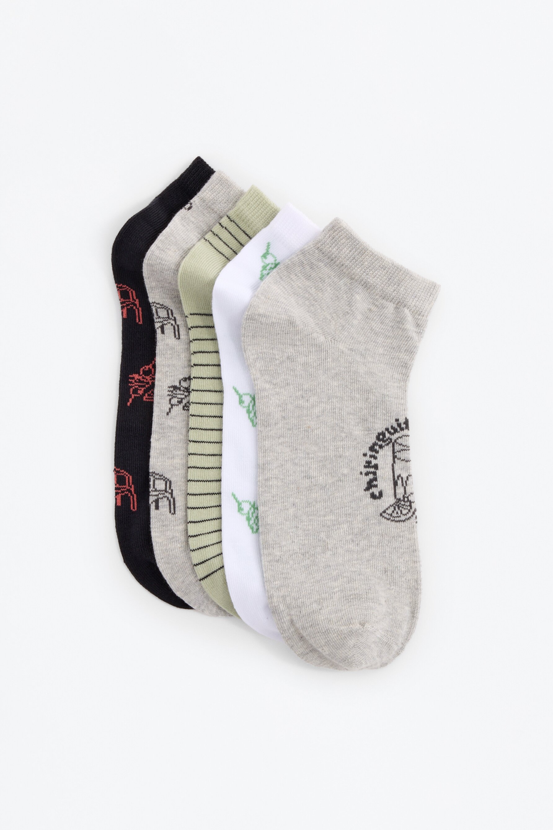 Pack 5 calcetines tobilleros combinados