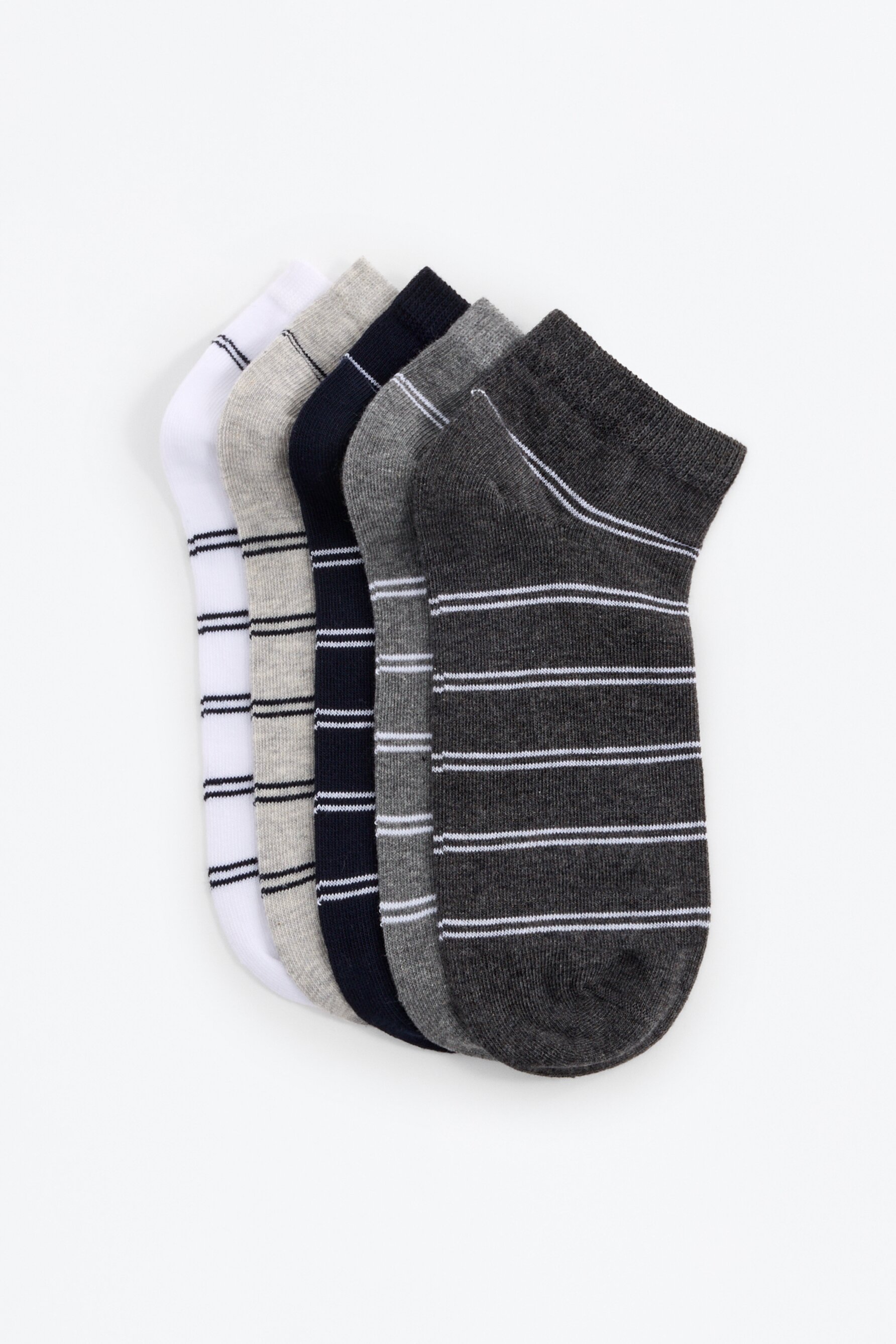 Pack 5 calcetines tobilleros líneas