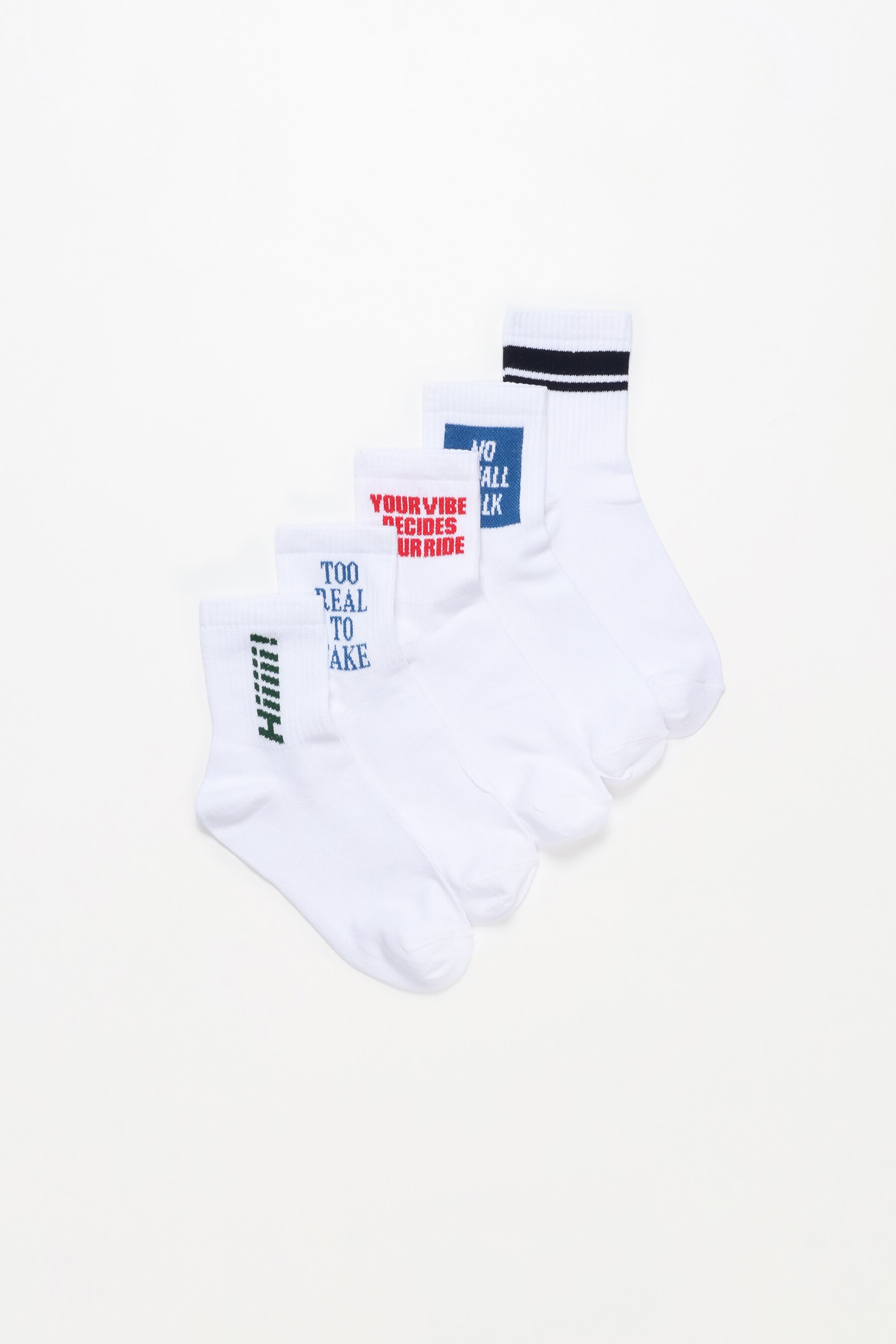 Pack 5 calcetines tobillero alto combinados