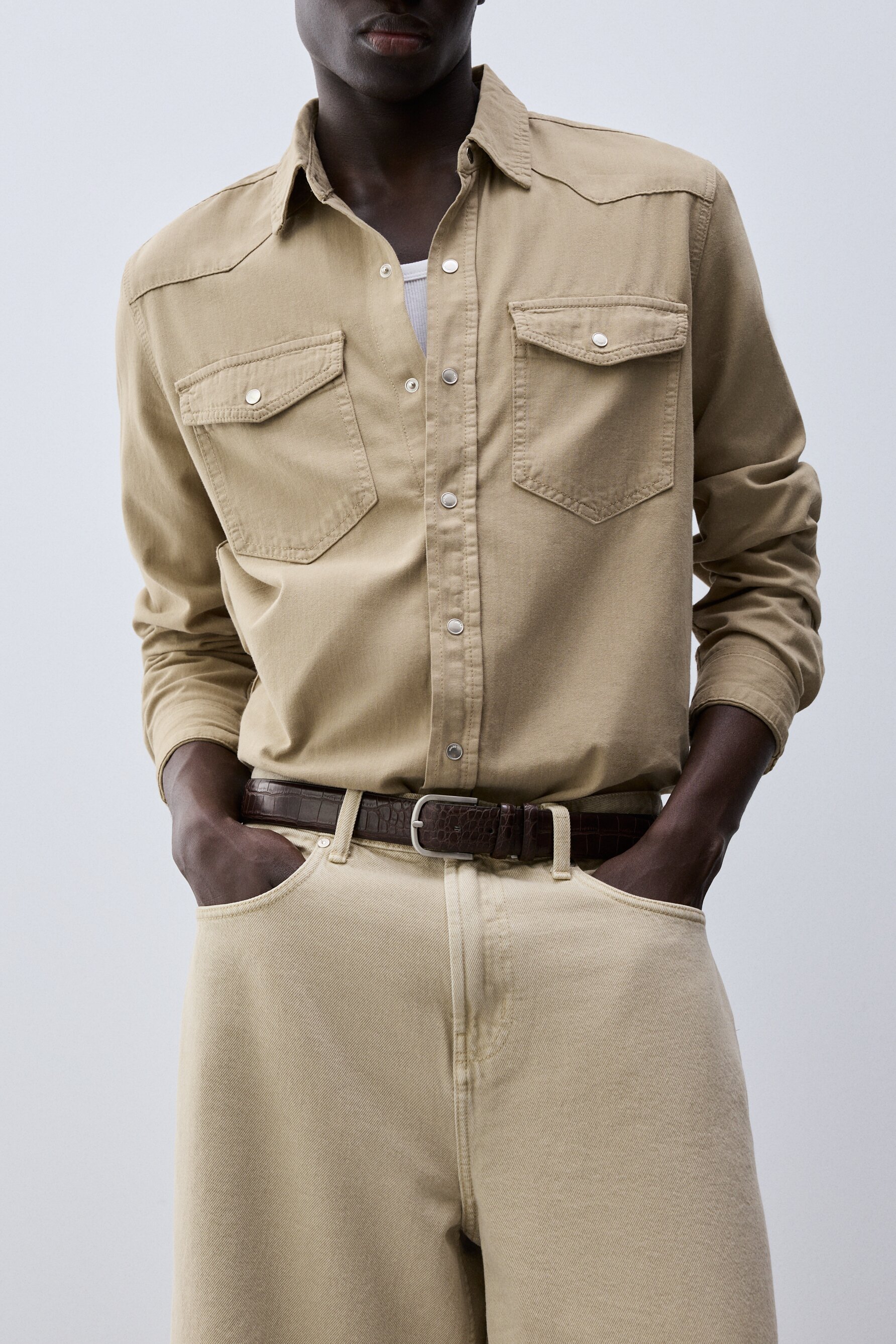 Cinturón efecto piel