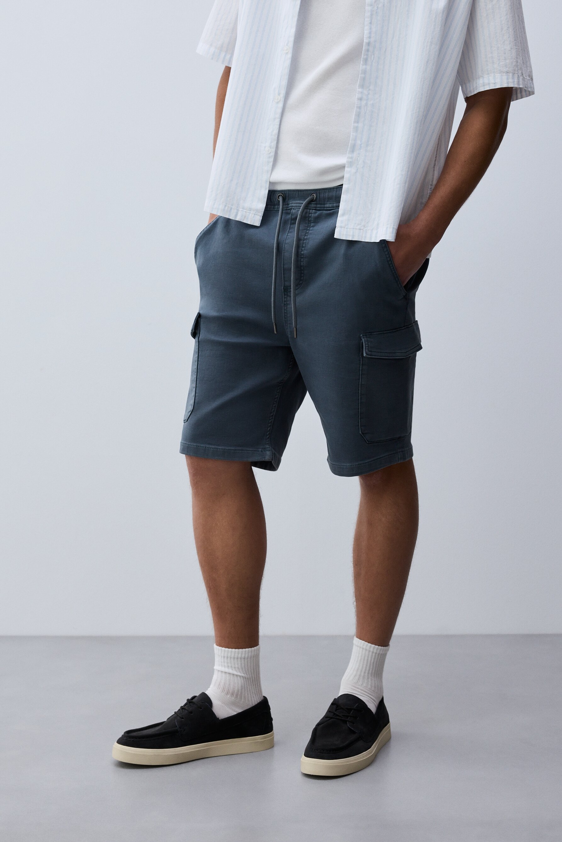 Bermuda denim cargo jogger