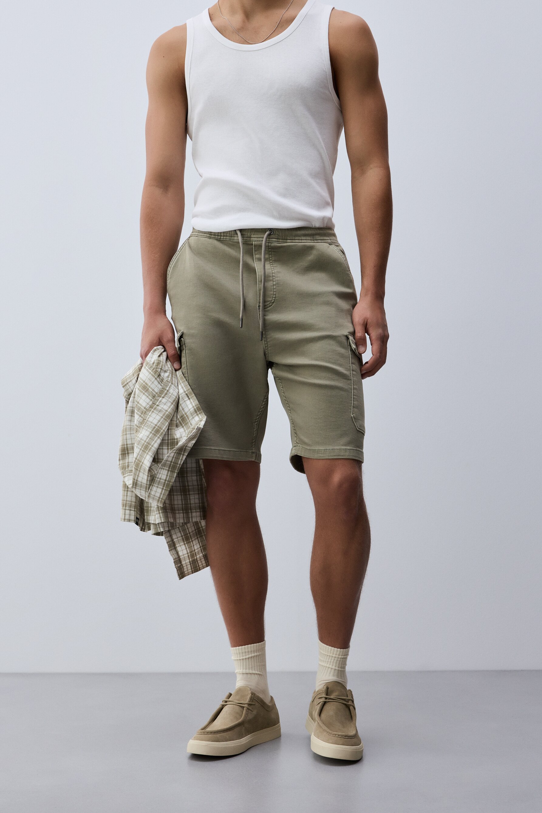 Bermuda denim cargo jogger