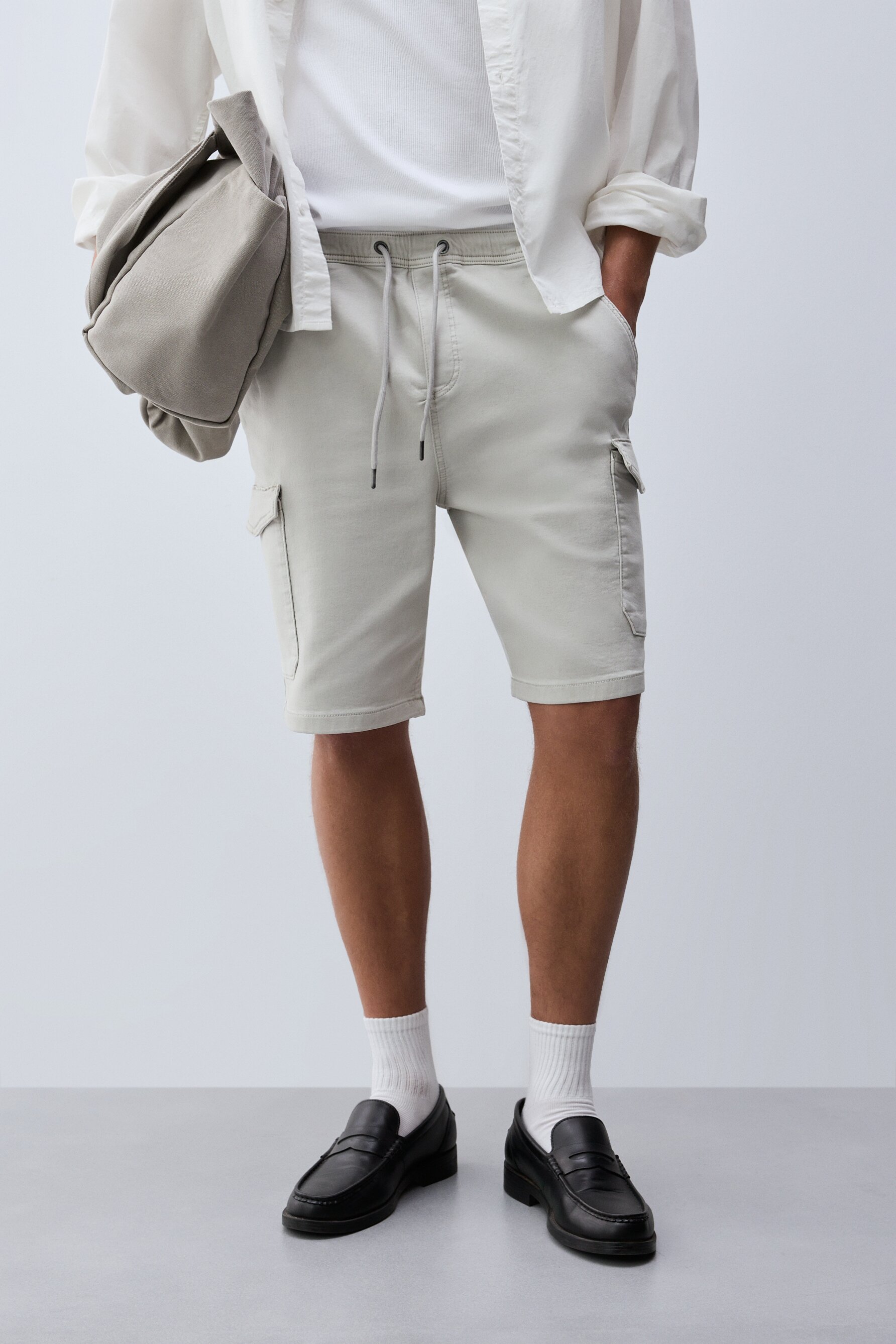 Bermuda denim cargo jogger