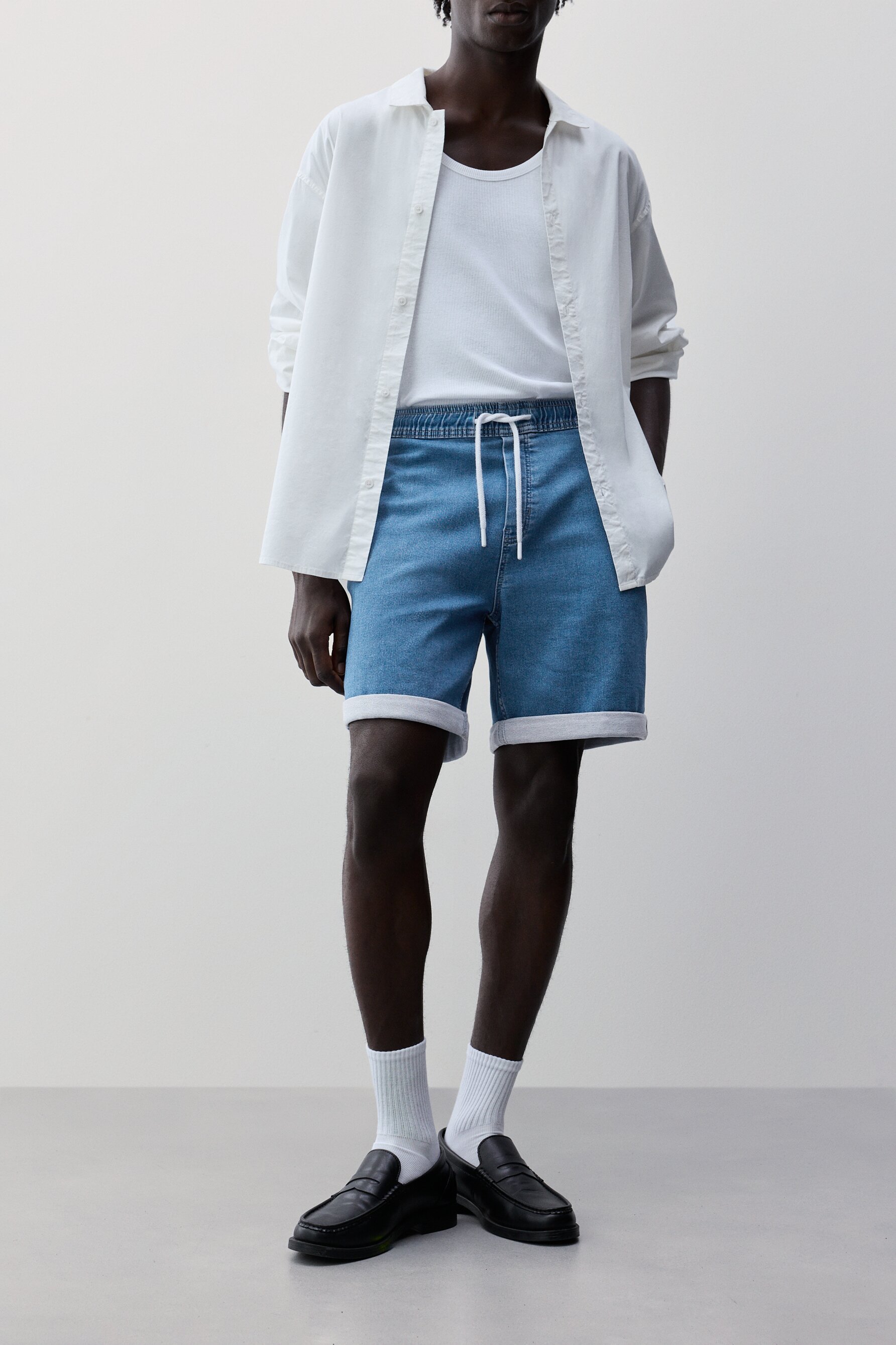 Bermuda denim jogger