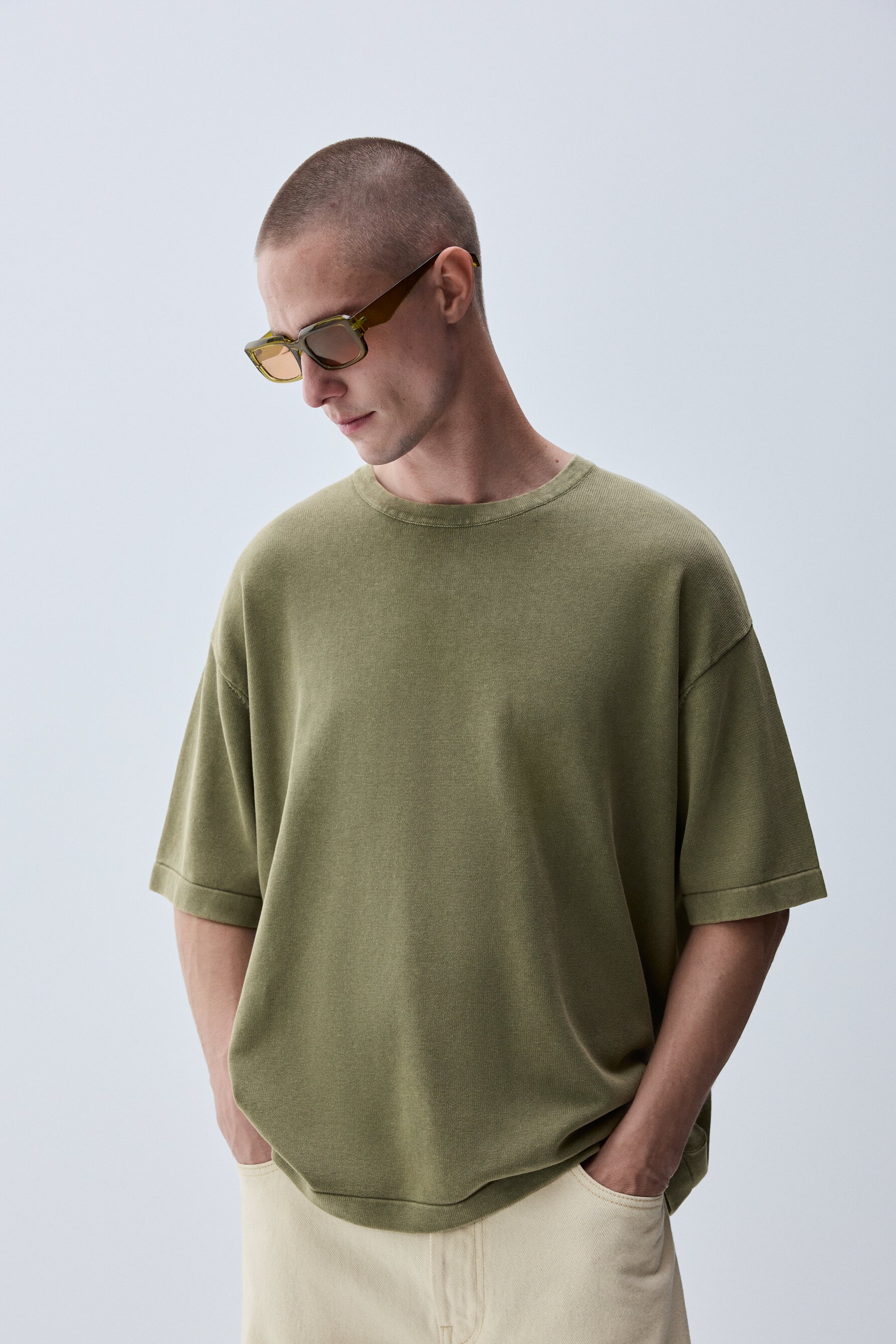 Camiseta punto efecto lavado