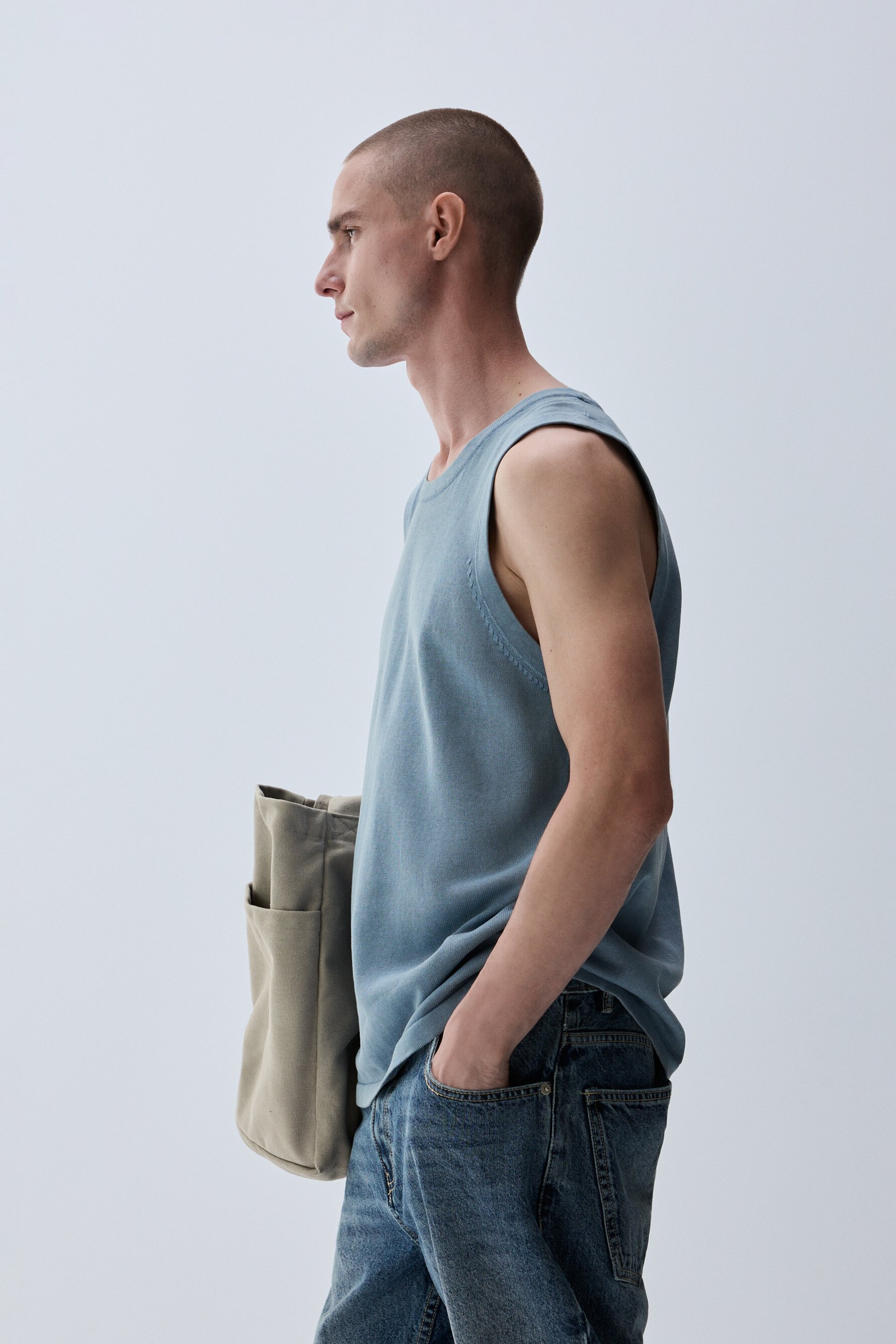 Camiseta tirantes punto efecto lavado