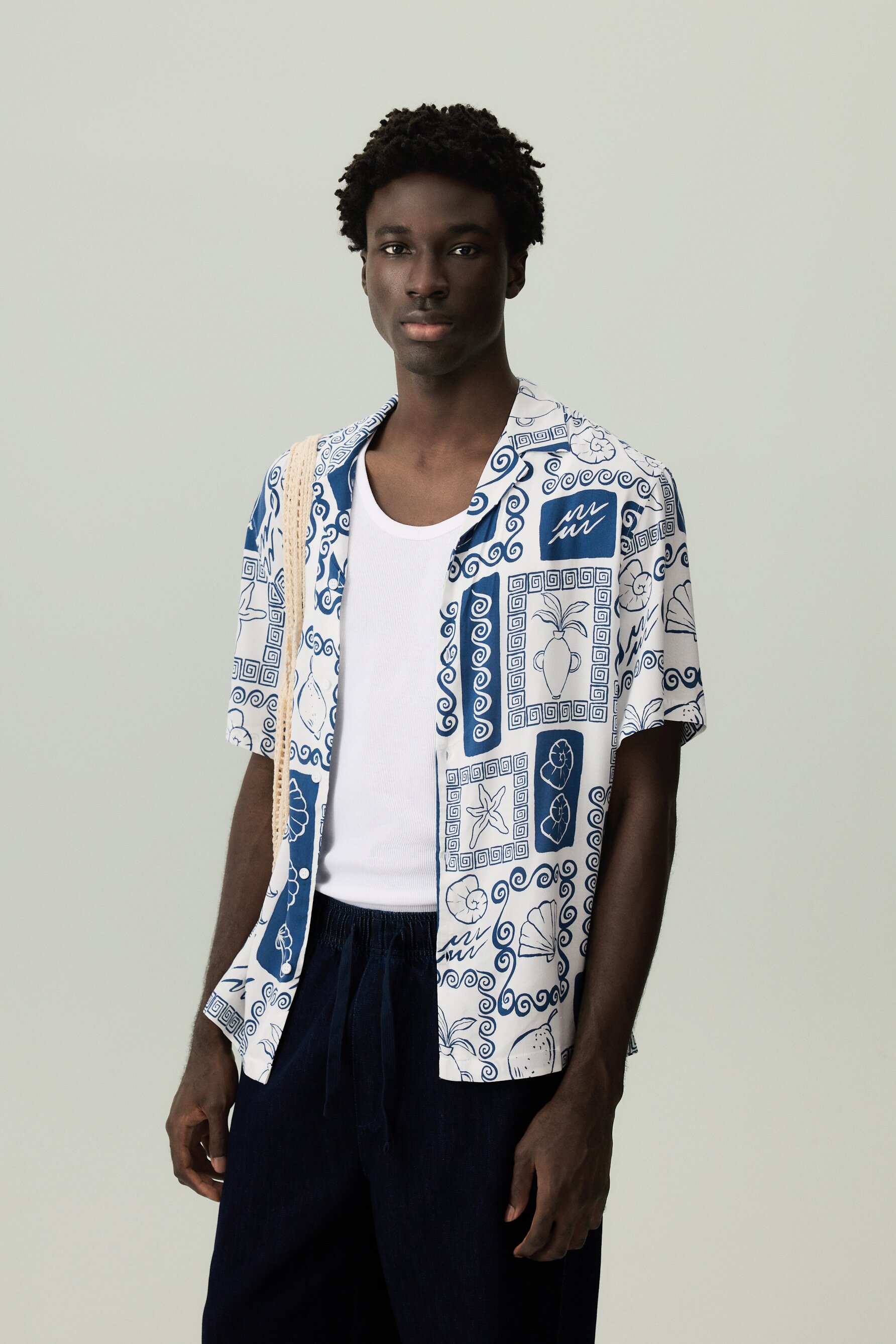 Camisa resort estampada