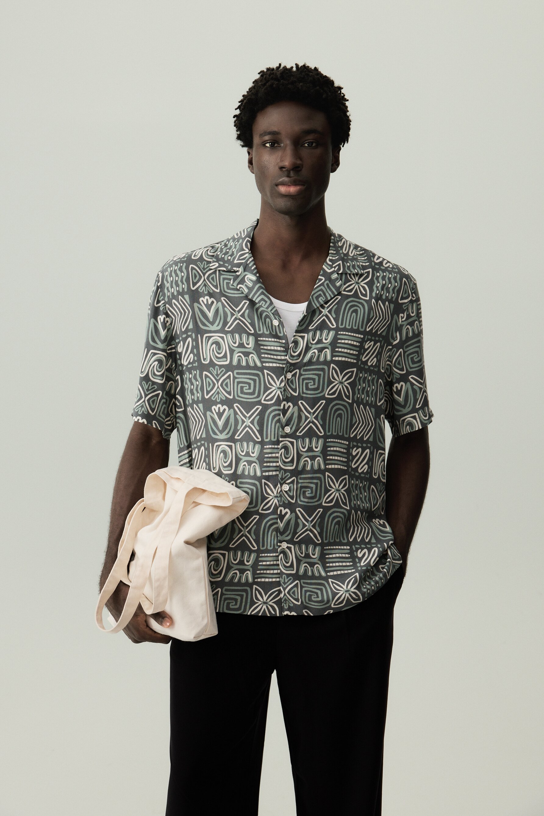 Camisa resort estampada