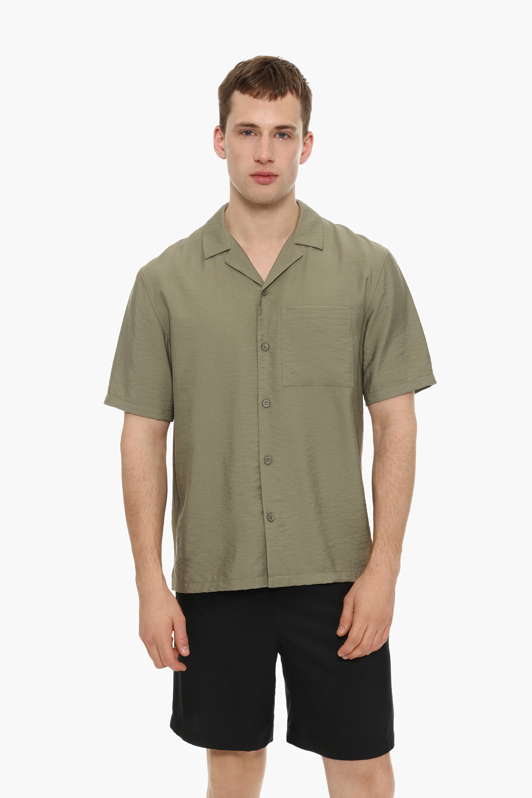 Camisa fluida manga corta