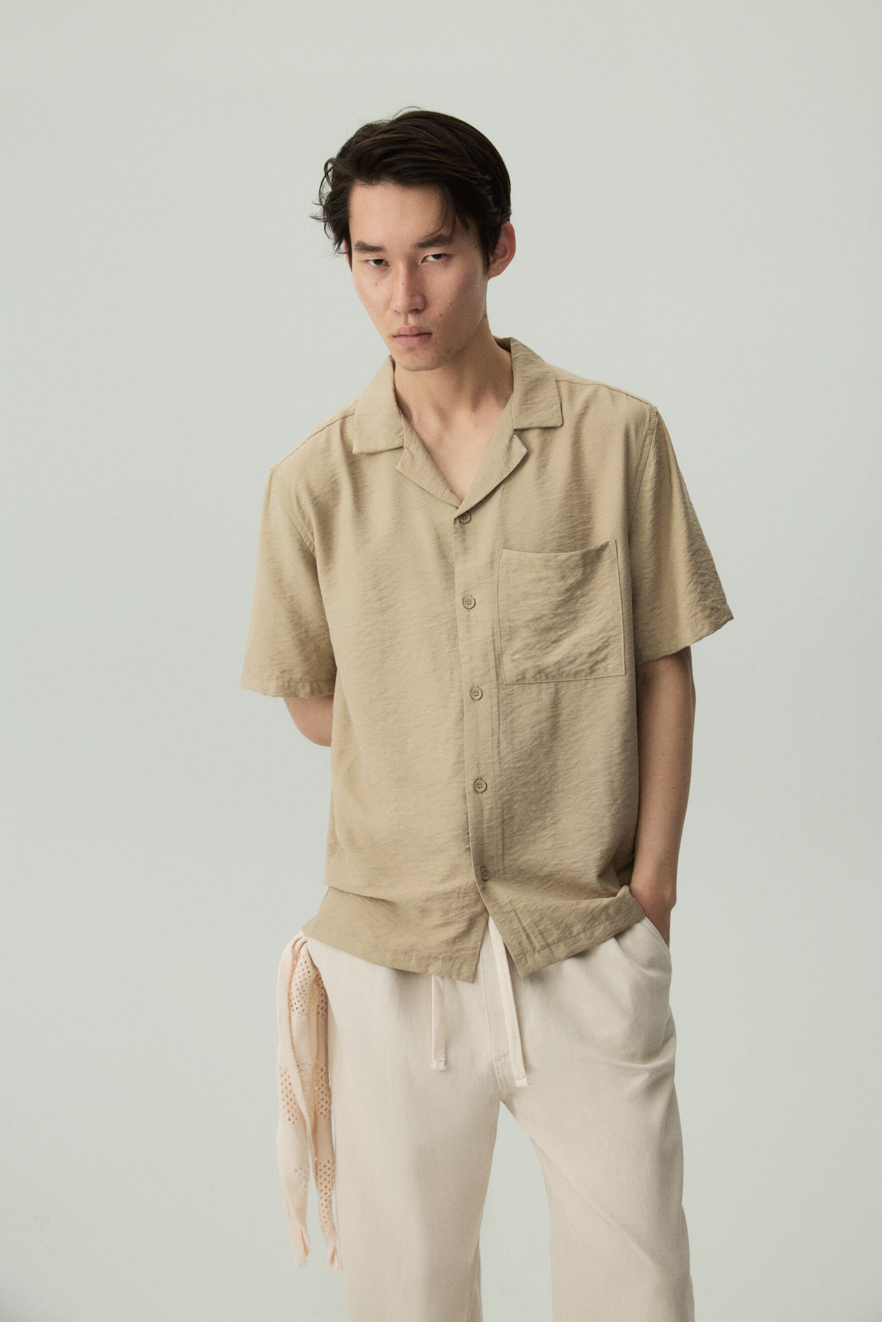 Camisa fluida manga corta