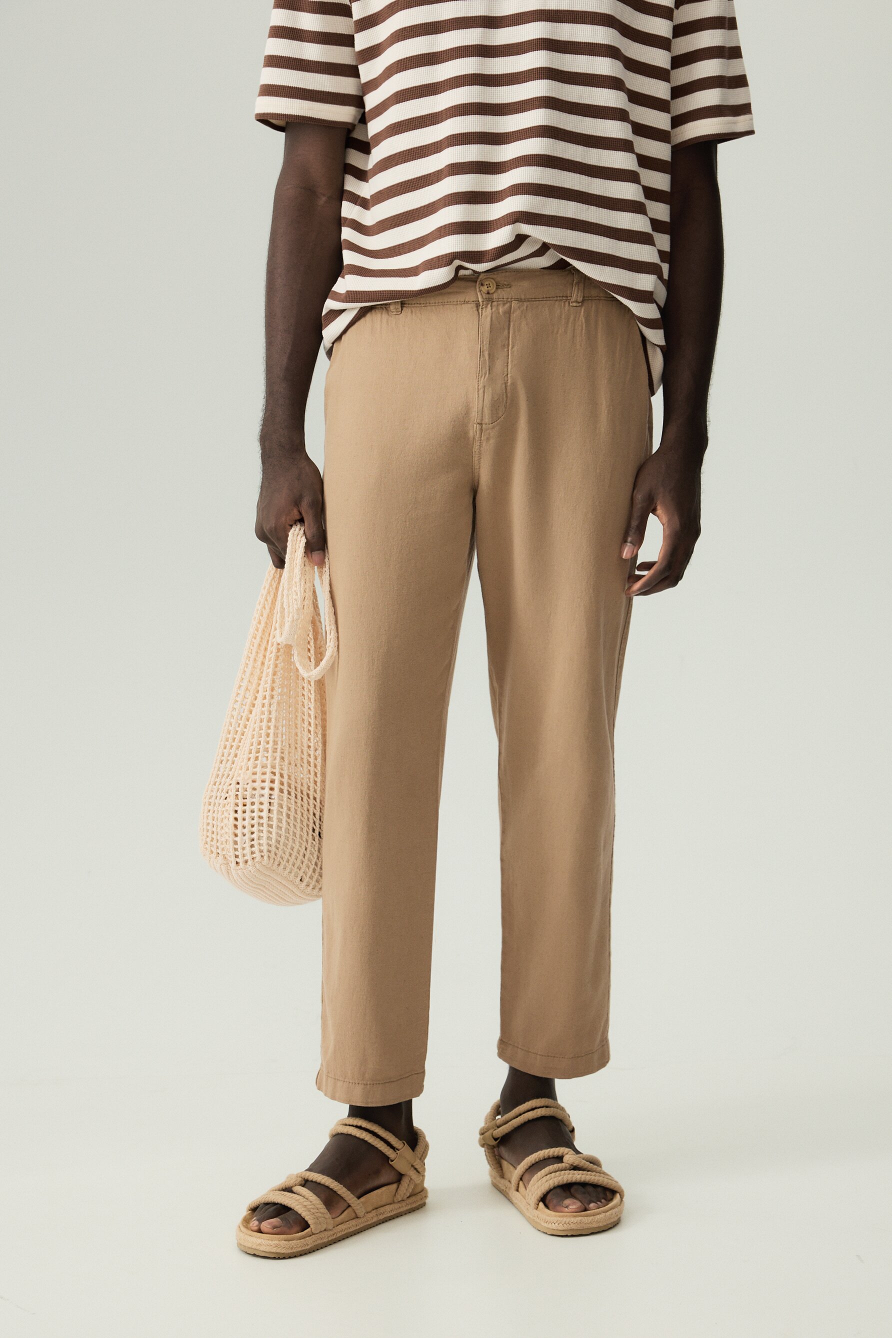 Pantalón chino algodón - lino