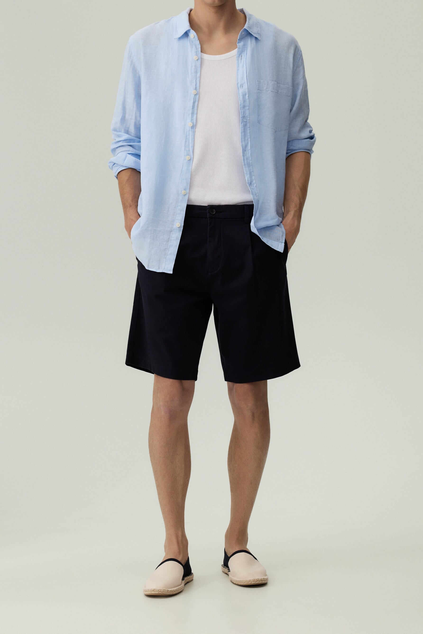 Bermuda chino pinzas