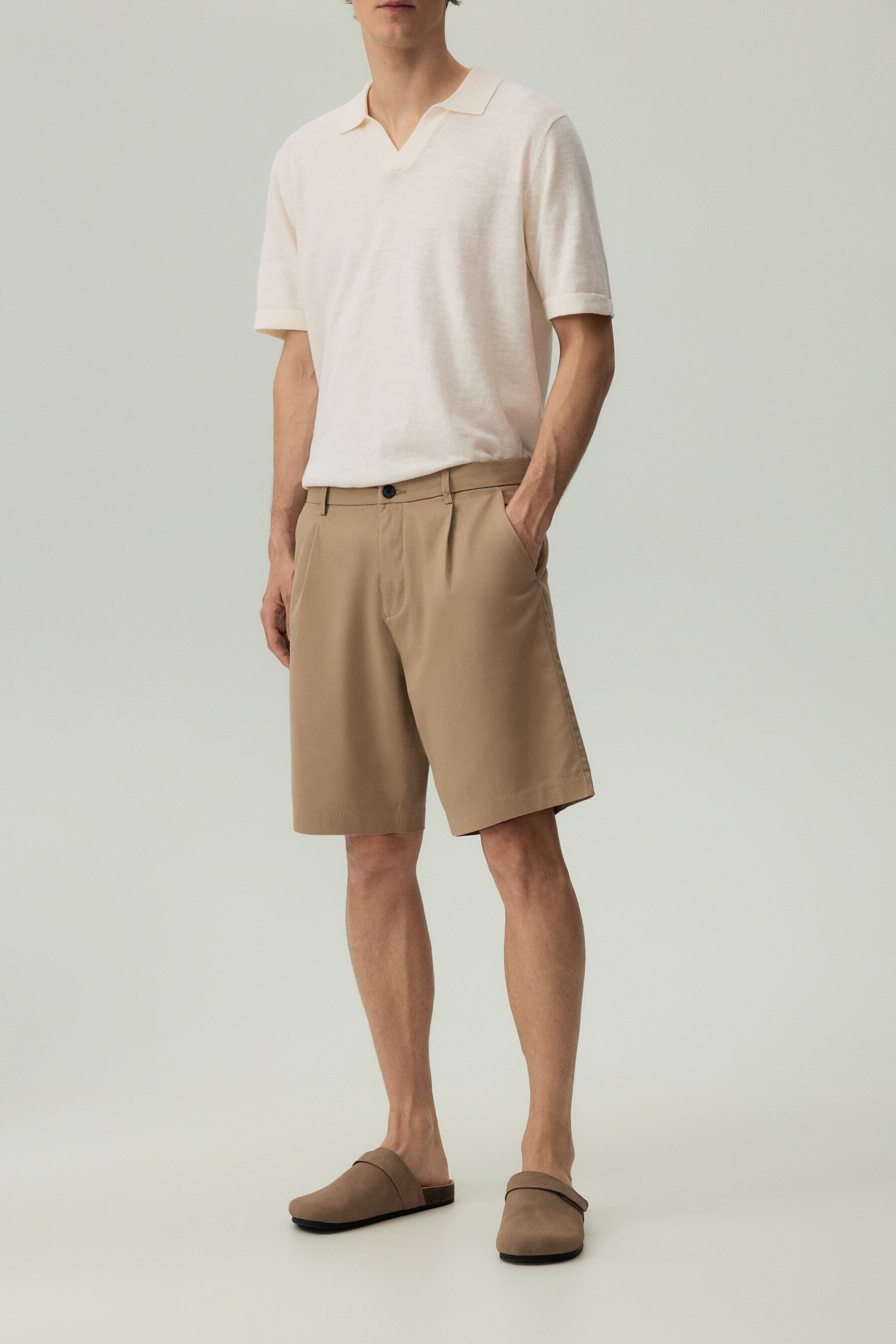 Bermuda chino pinzas