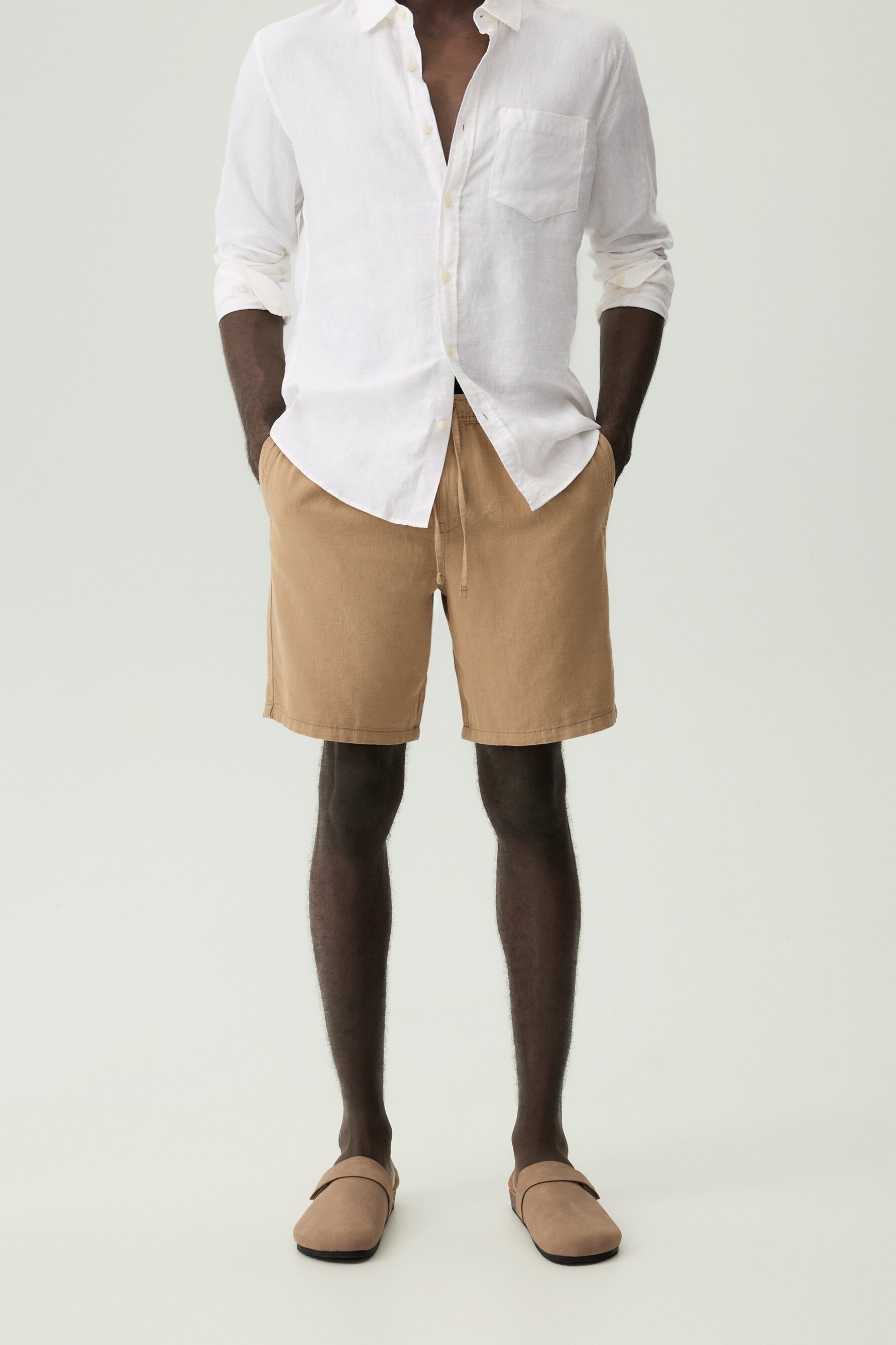 Bermuda jogger algodón - lino