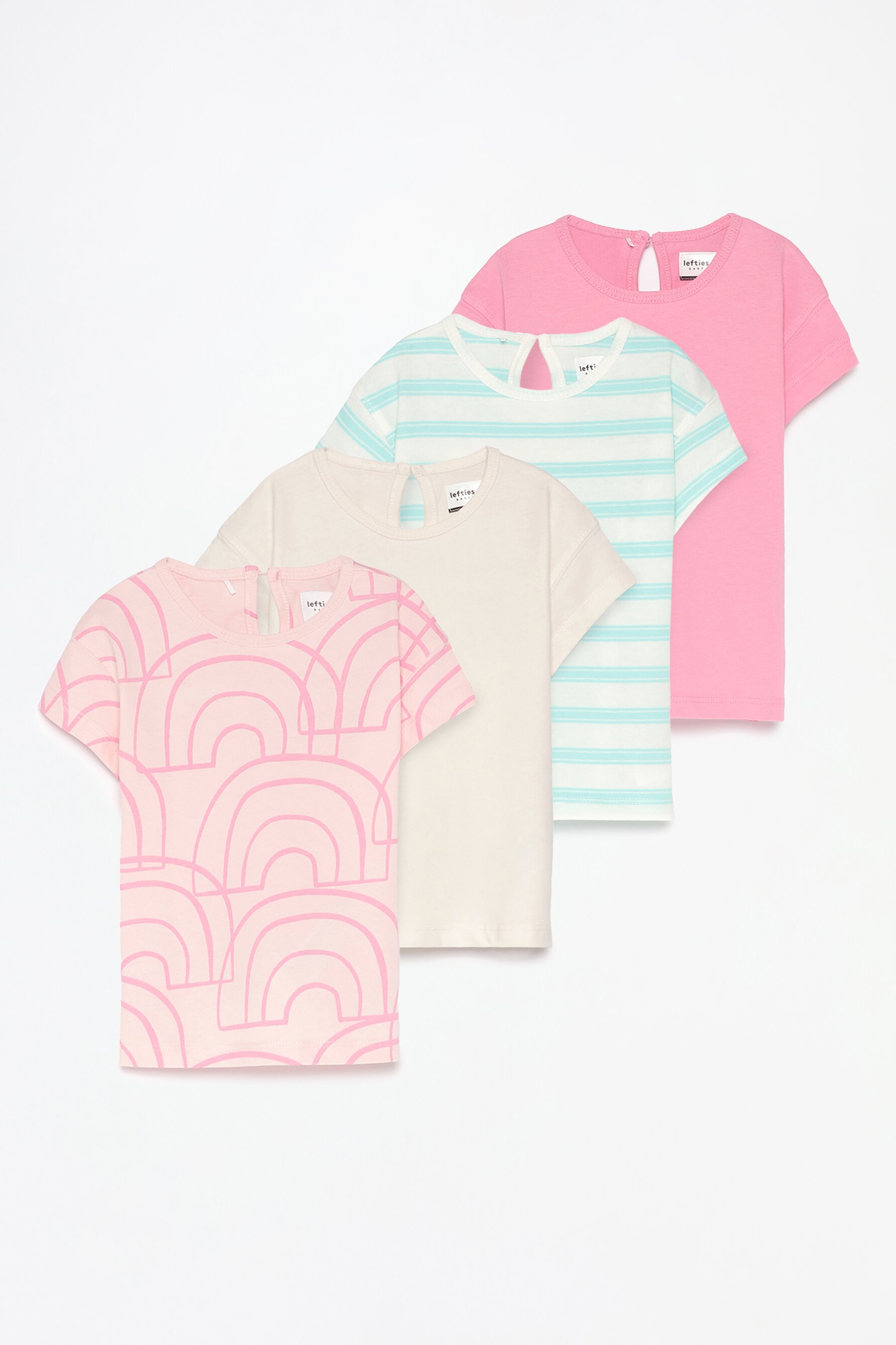 Pack de 4 camisetas combinadas