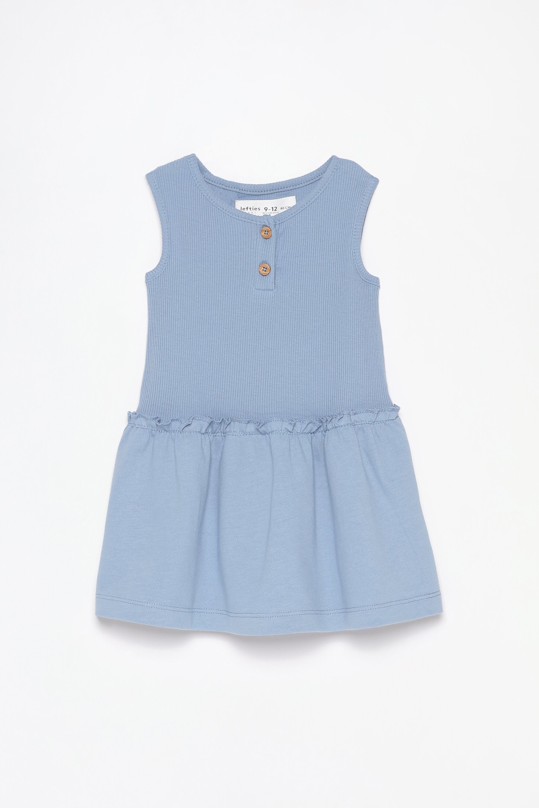 Vestido combinado canalé