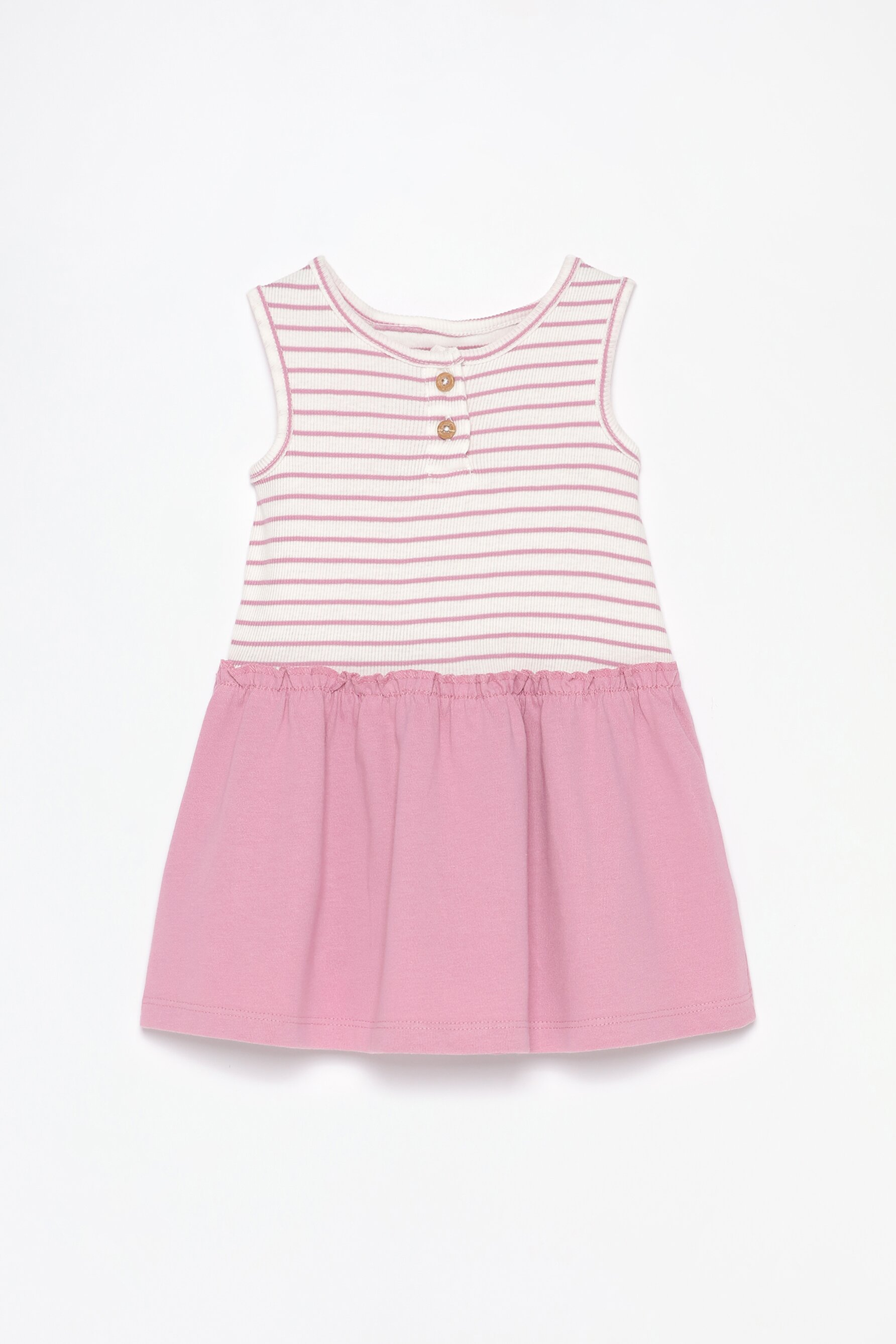 Vestido combinado canalé