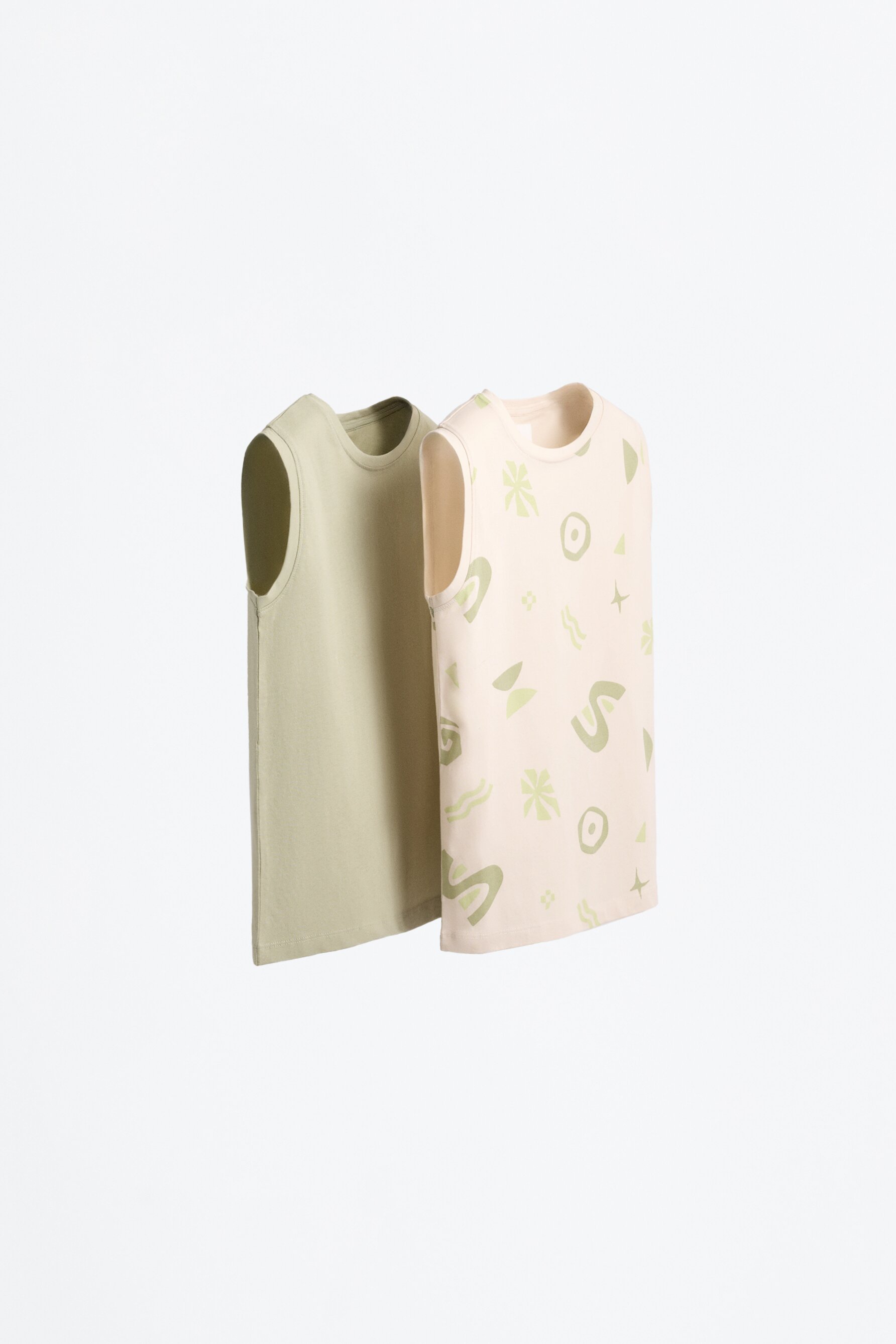 Pack 2 camisetas sin mangas combinadas