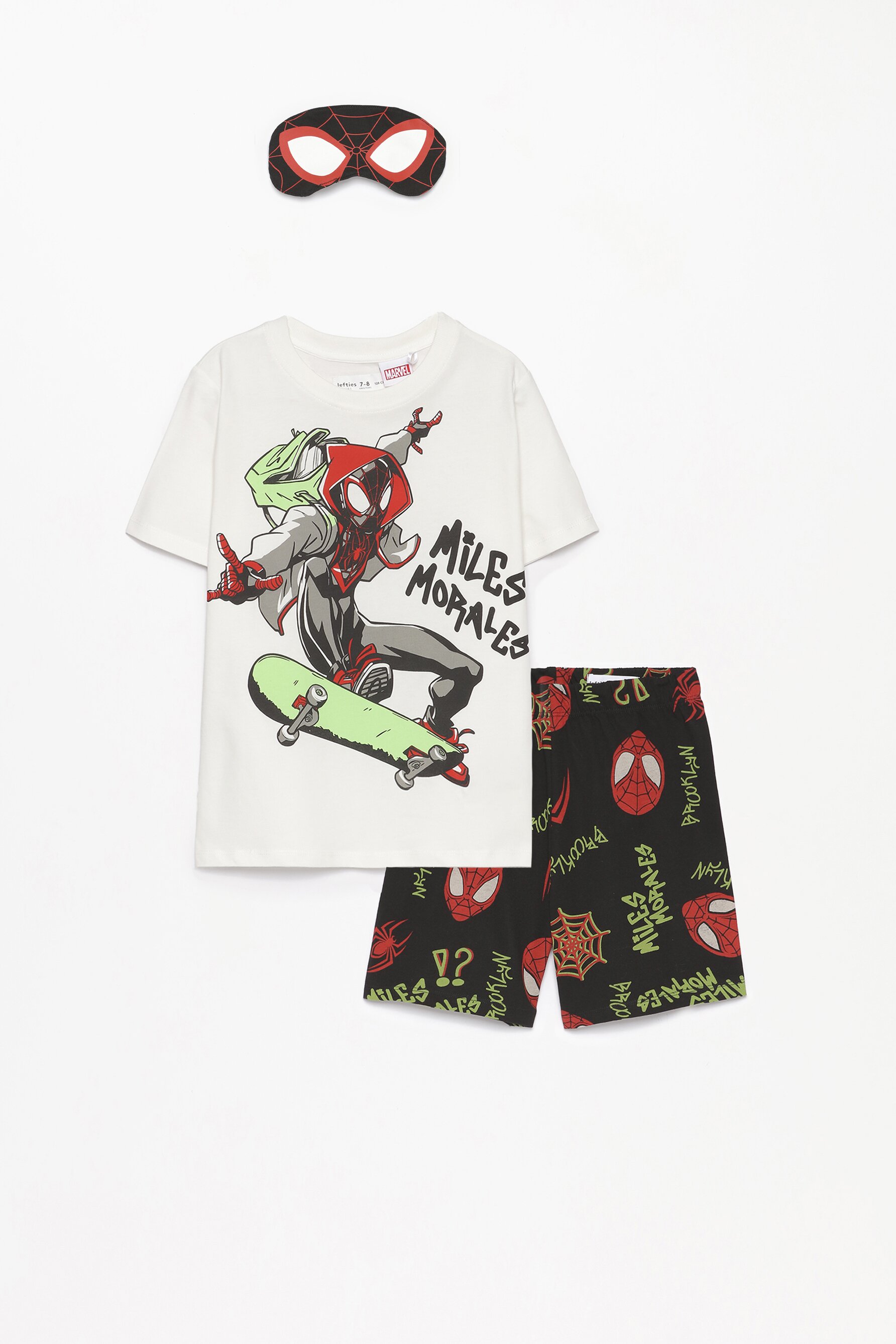Pijama Spiderman ©Marvel corto con antifaz