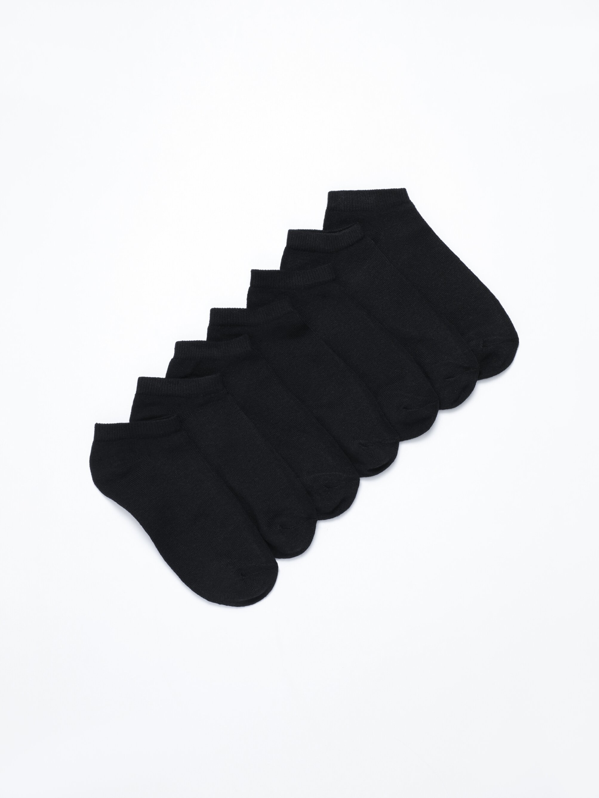 Pack de 7 pares de calcetines tobilleros de colores básicos