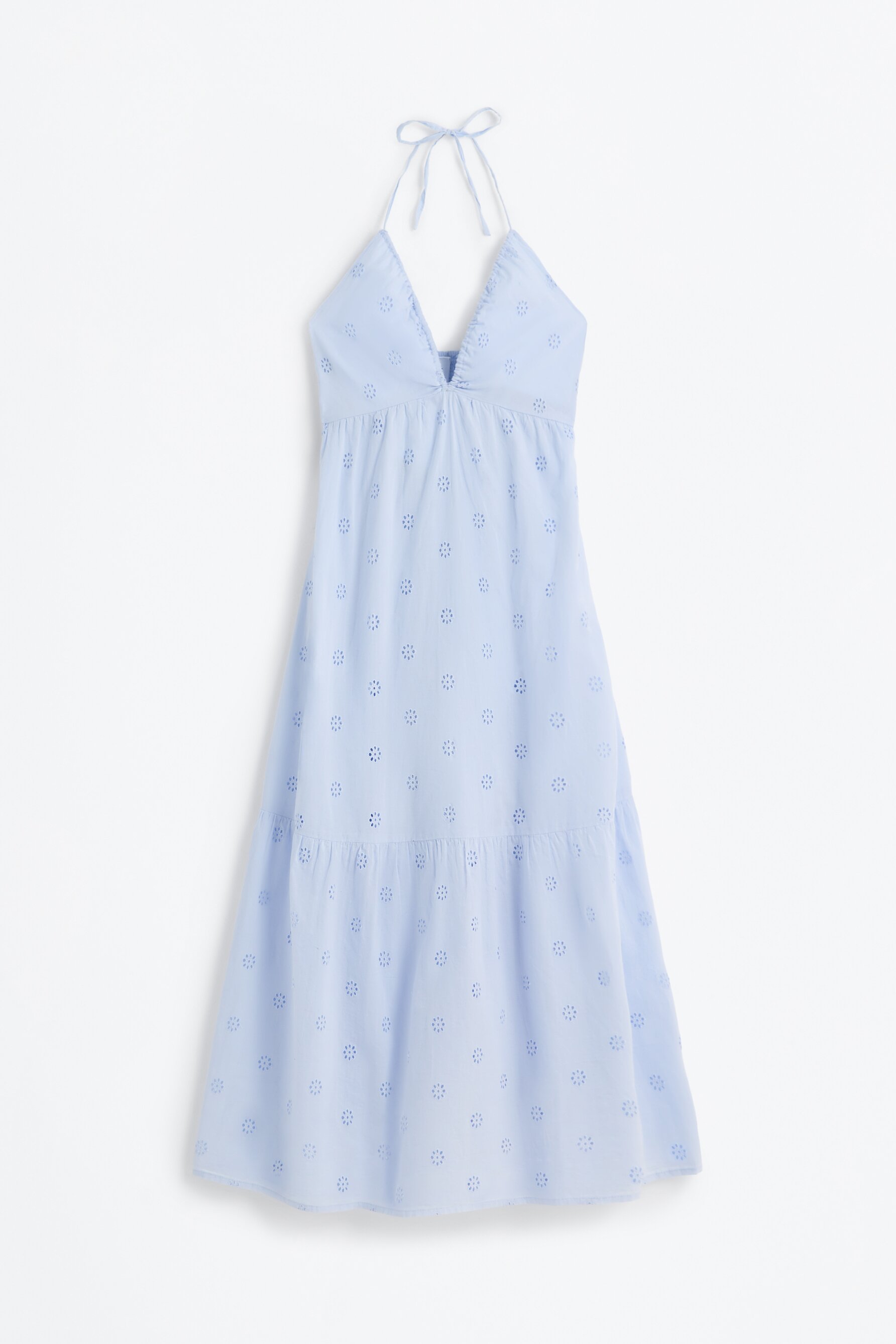 Vestido midi bordado suizo