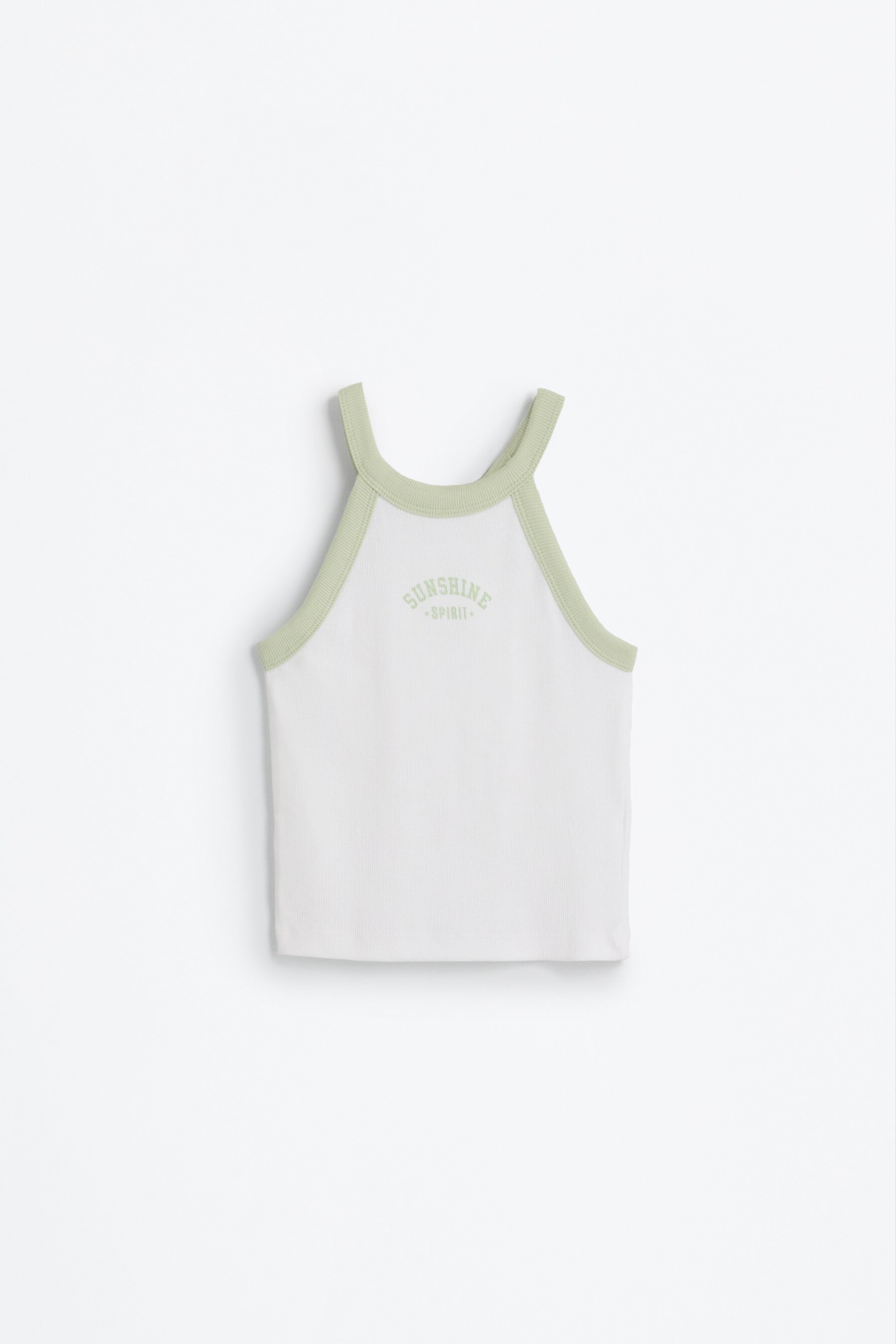 Top canelado com decote halter