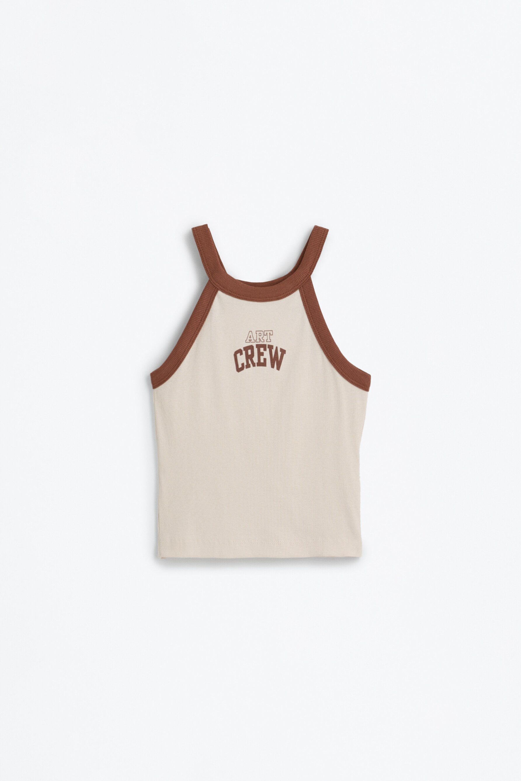 Top canelado com decote halter